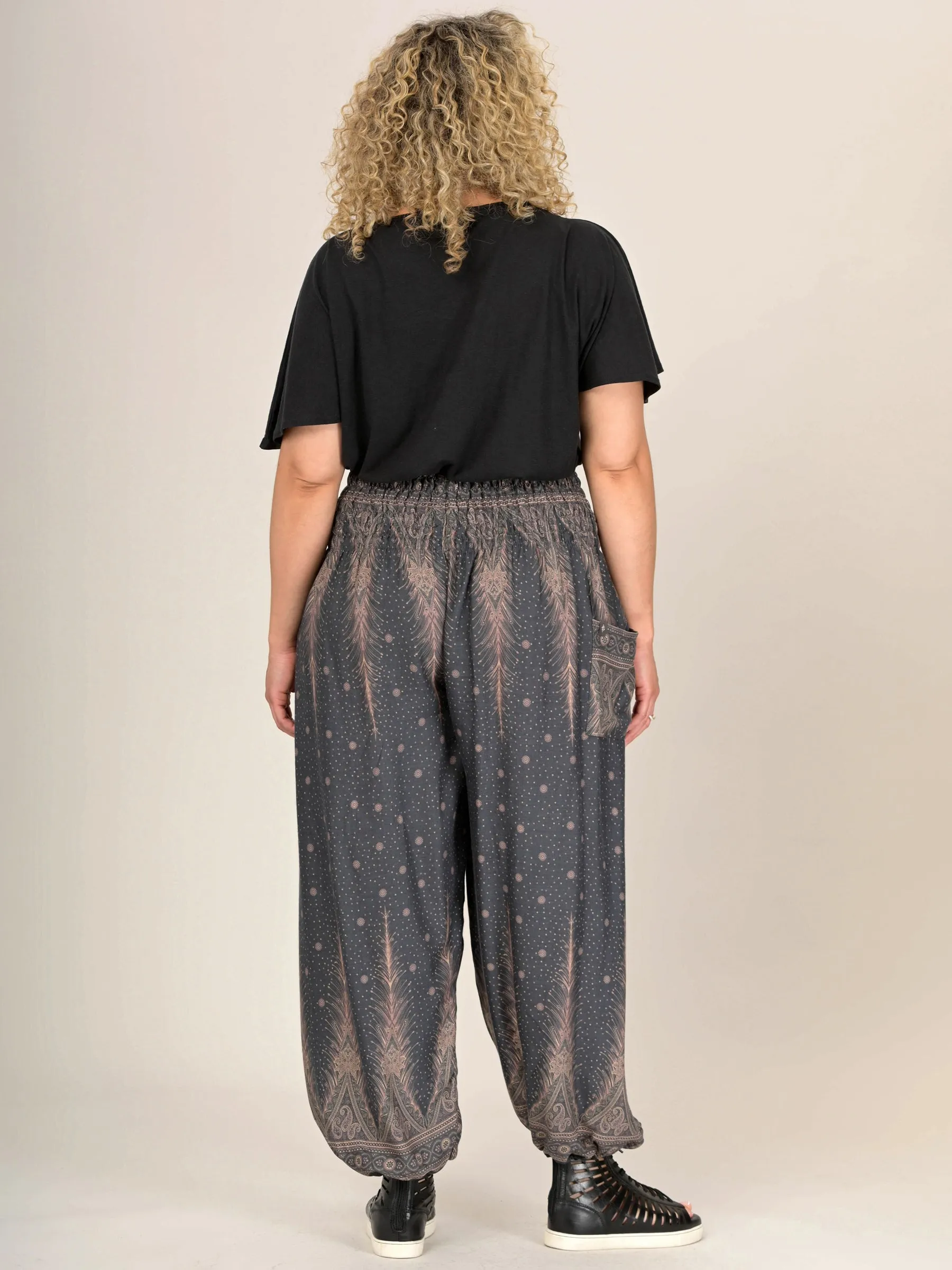 Harem Pants Original - Peacock & Stars High Crotch