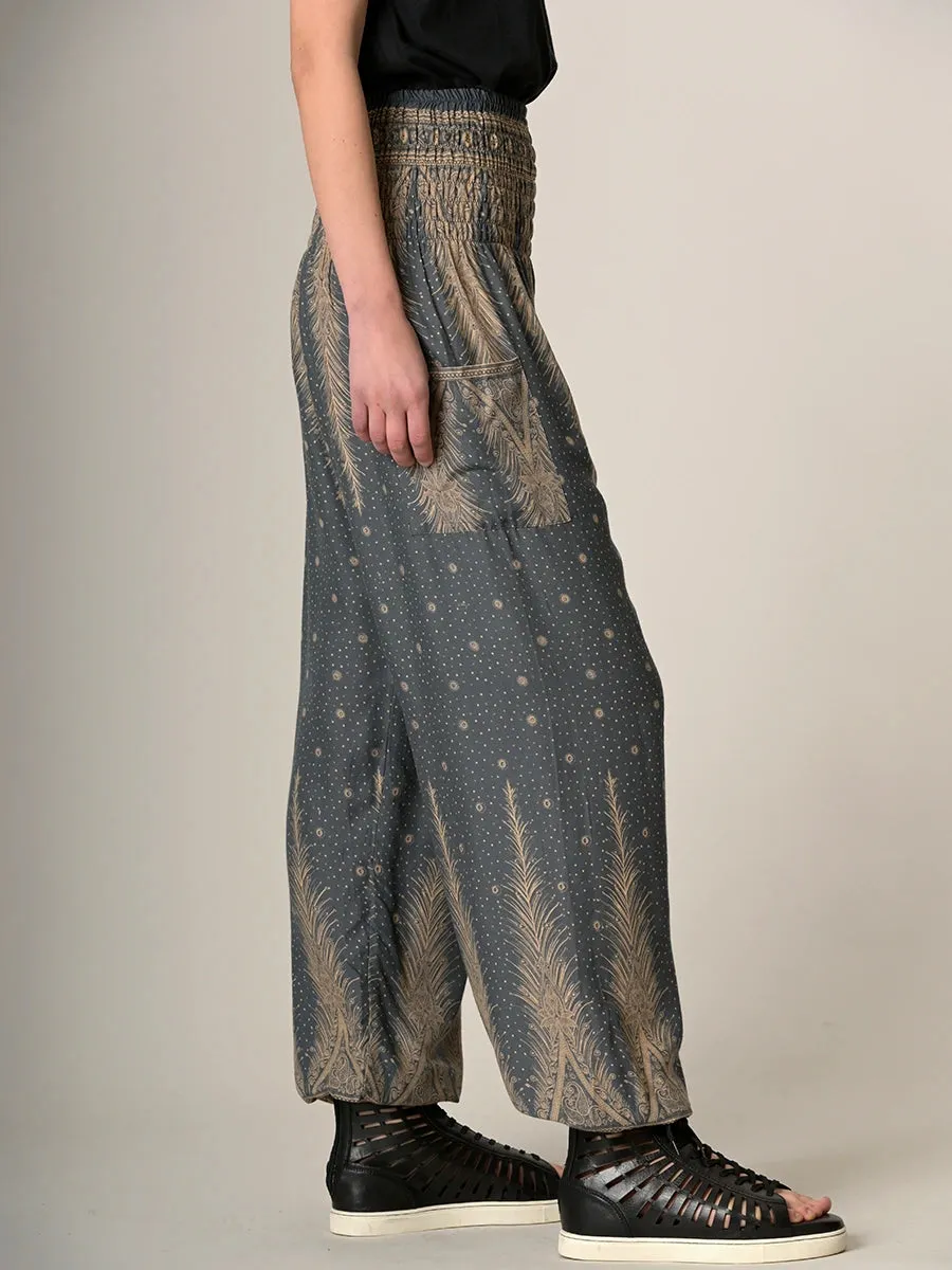 Harem Pants Original - Peacock & Stars High Crotch