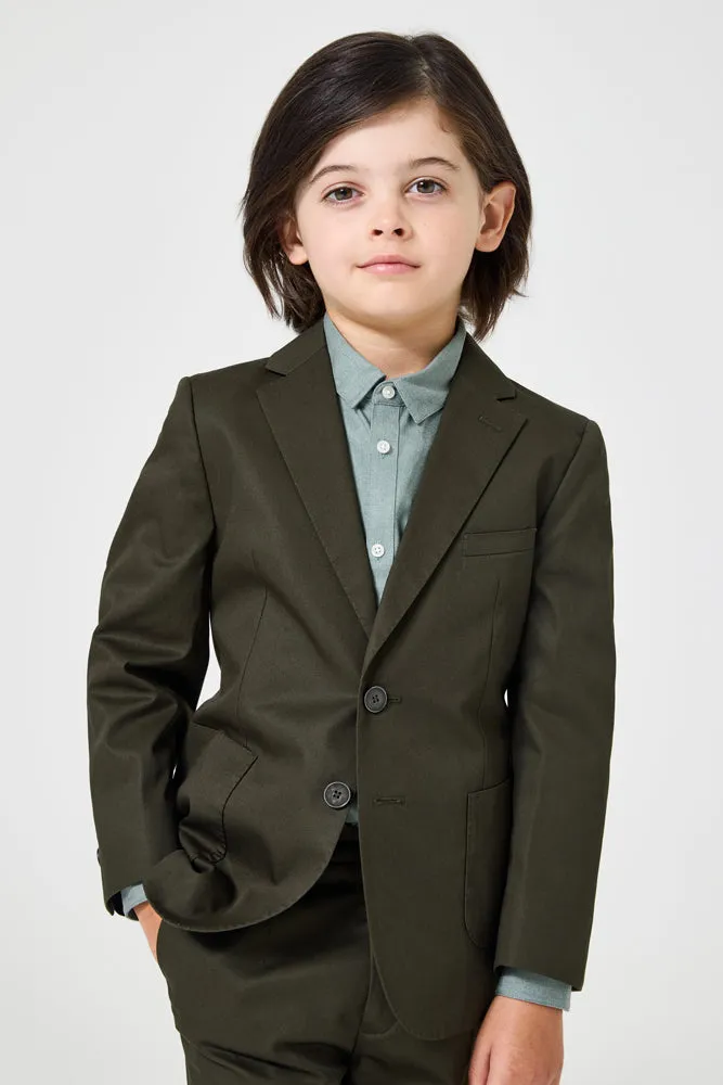 Hendrix 2 Piece Suit - Olive Cotton