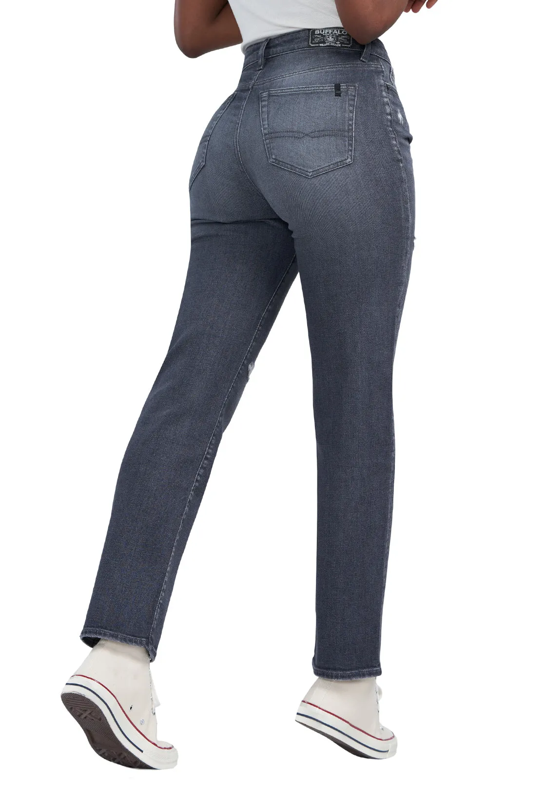 High Rise Straight Jayden Women's Jeans in Authentic Grey - BL15845