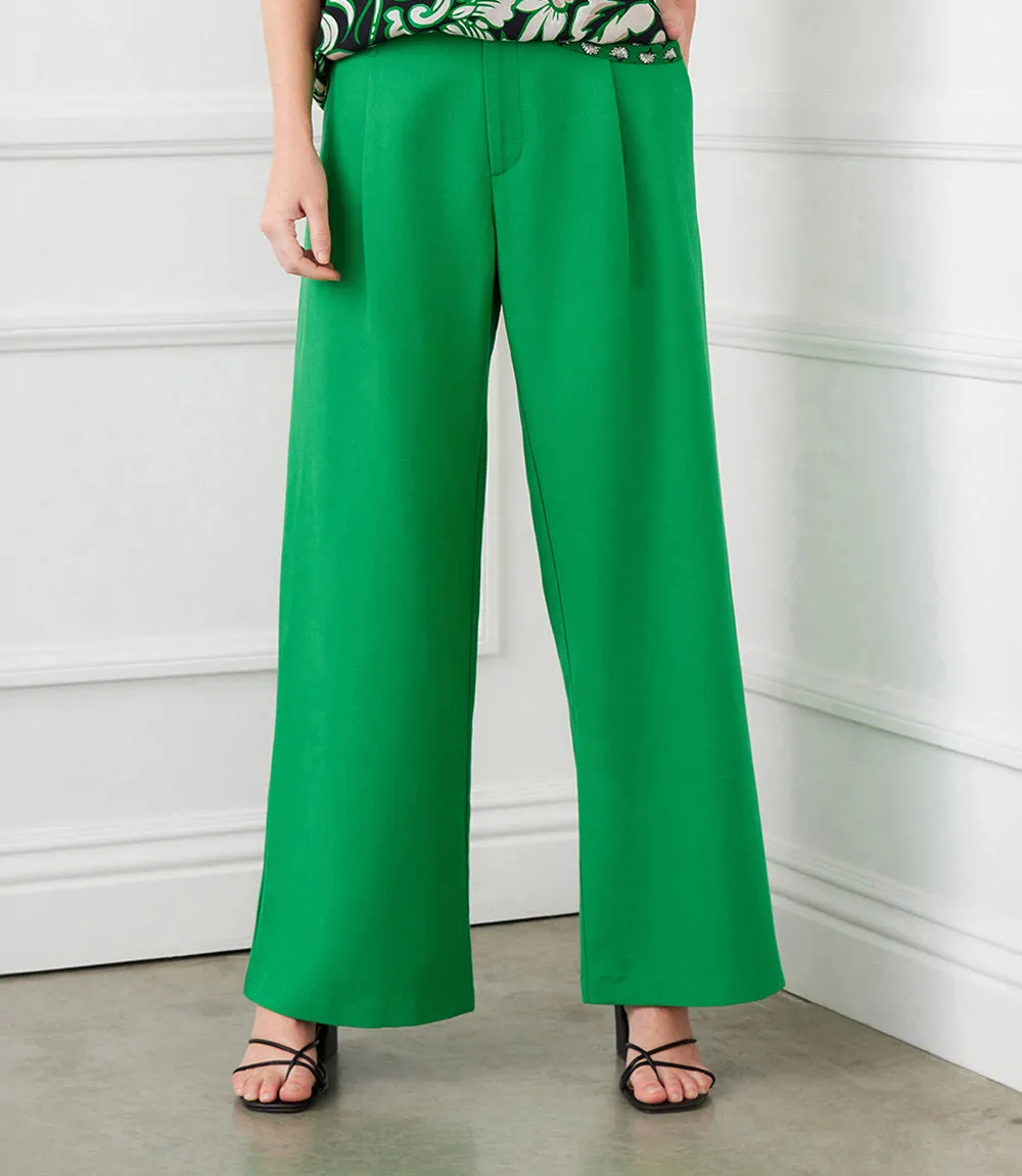 High Waist Pleated Pants