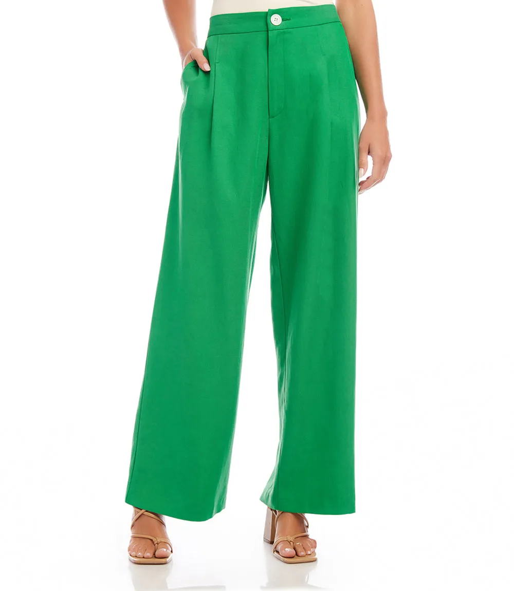 High Waist Pleated Pants