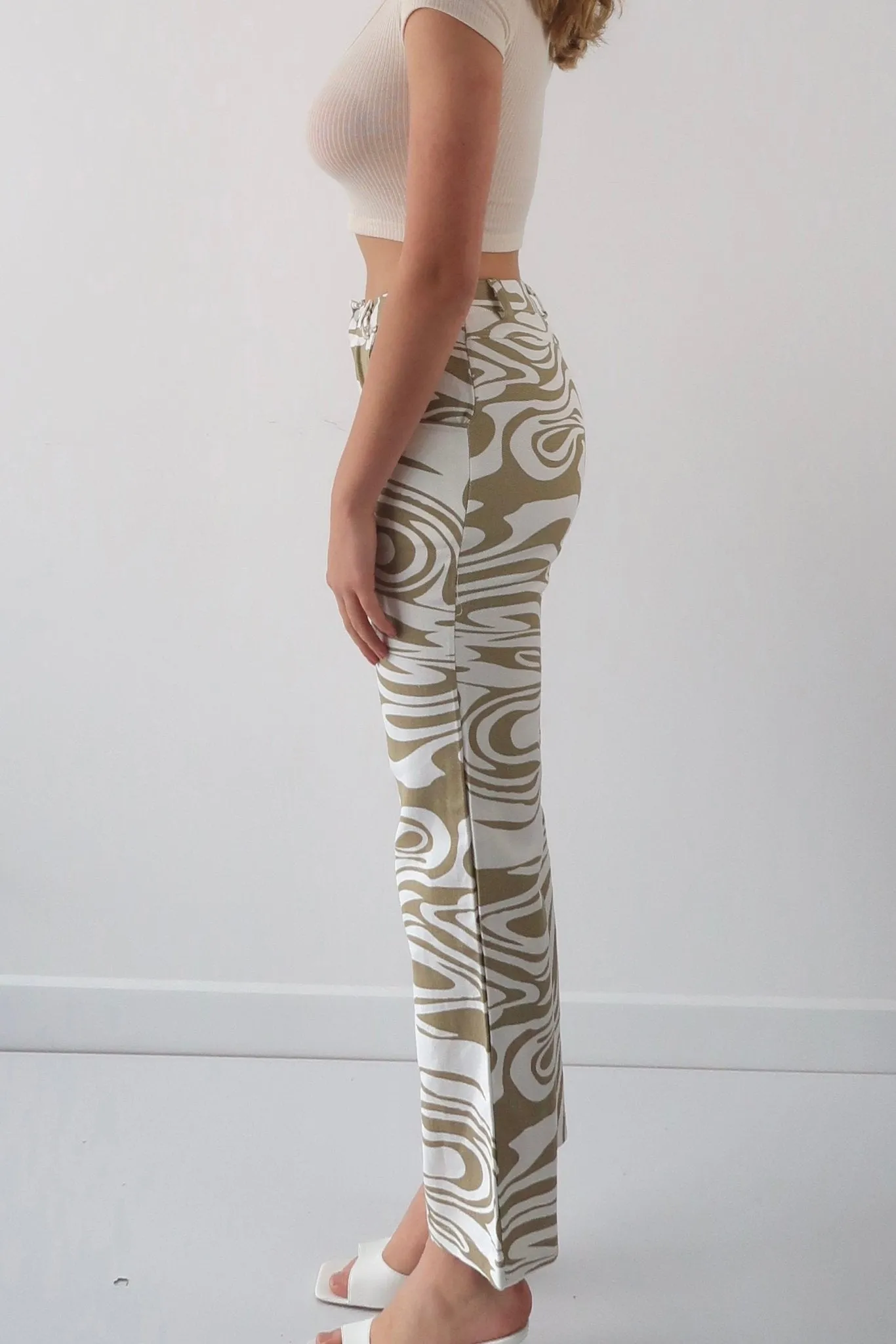 Indie wave pattern trousers