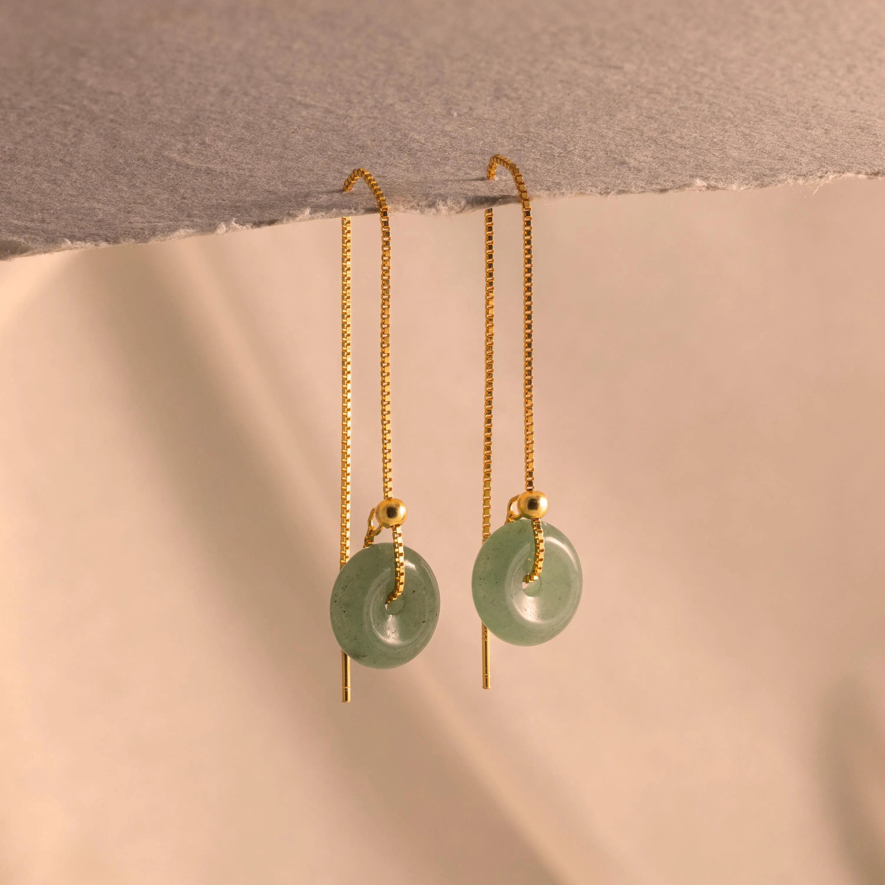 Jade Threader Earrings