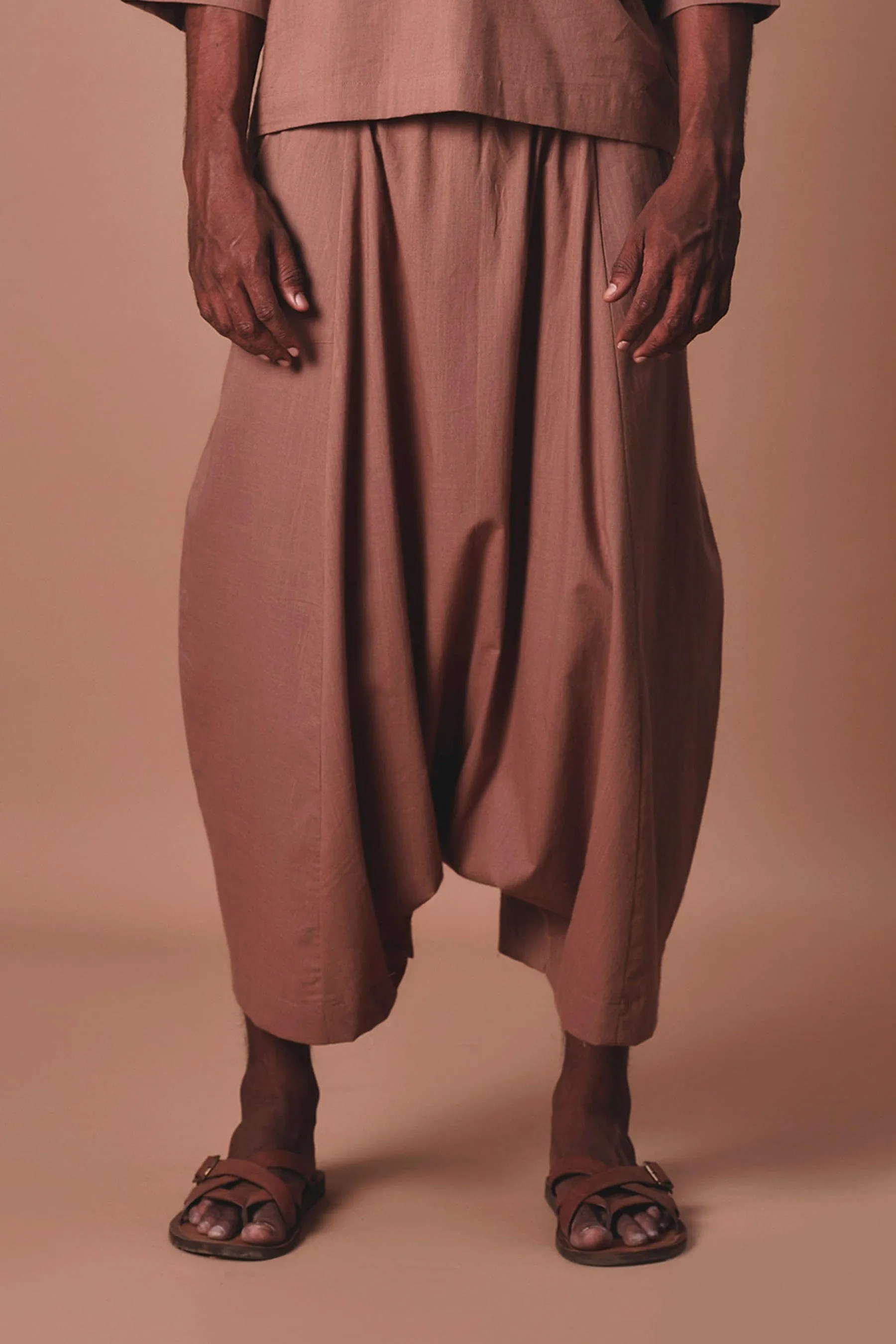 Mati Brown Easy Fit Harem Pants