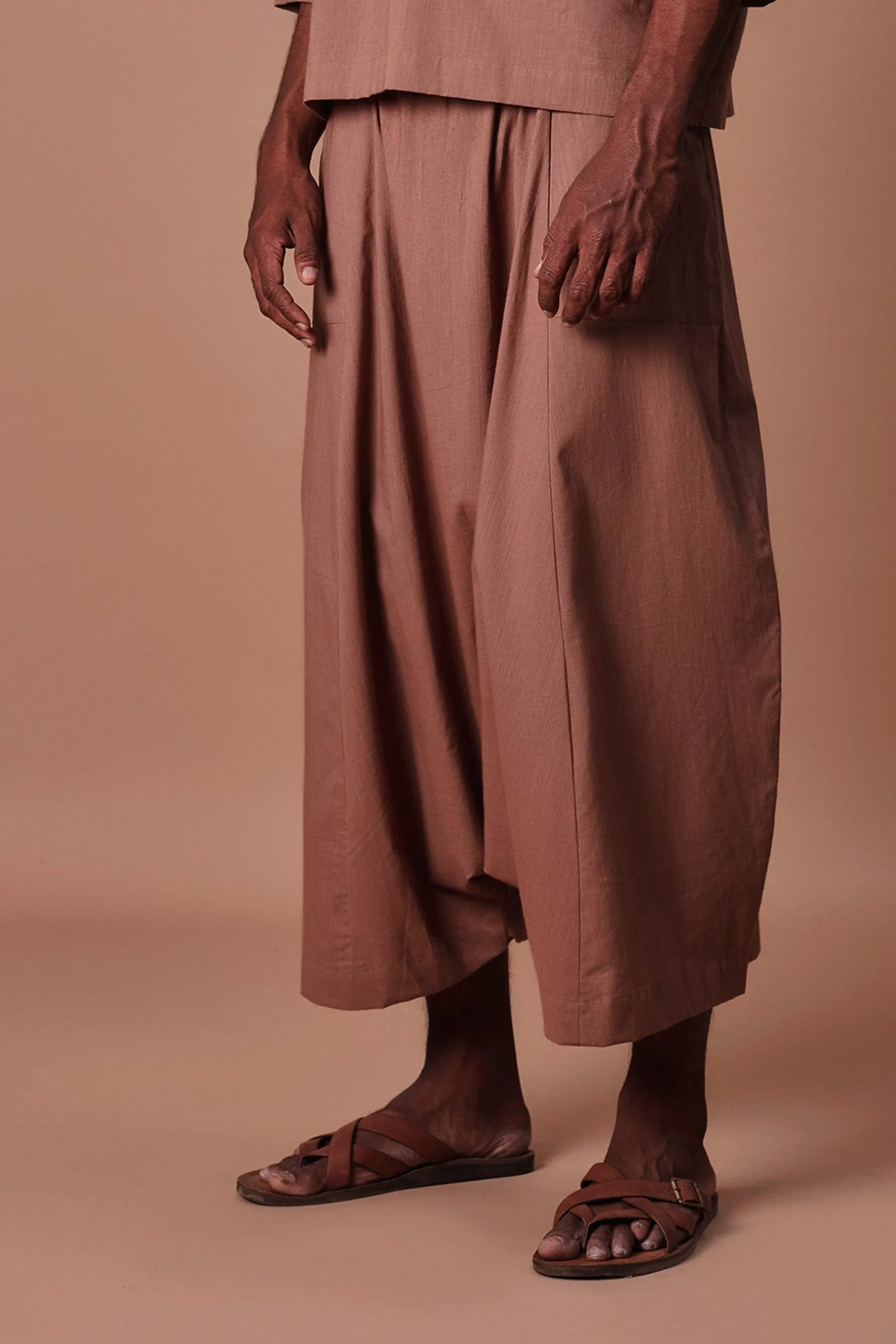 Mati Brown Easy Fit Harem Pants