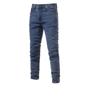 Men's Jeans Pants Casual Autumn Male Ripped Skinny Stretch Trouser Pants | ZH10