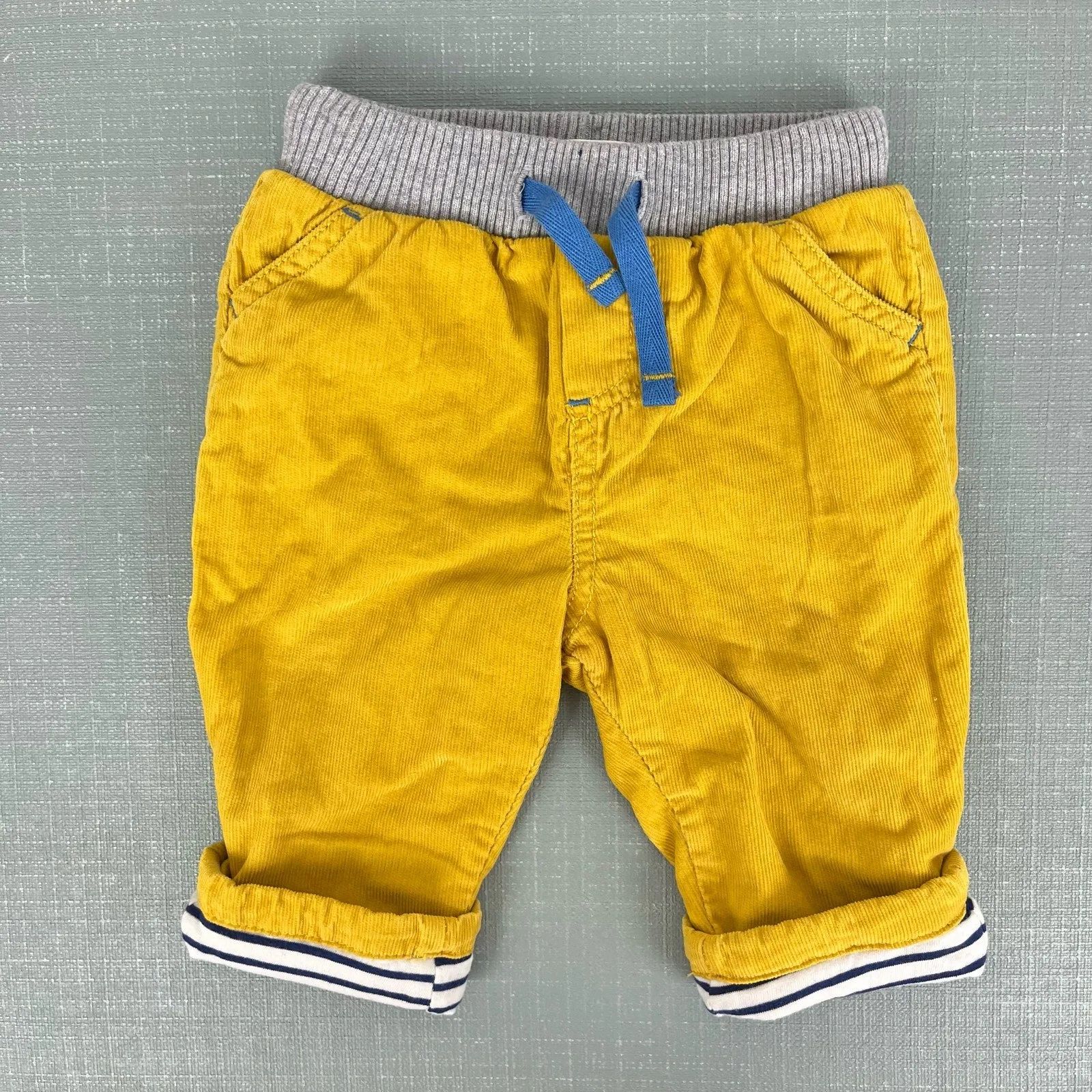 Mini Boden Jersey-Lined Cord Star Pocket Pants 3-6 Months