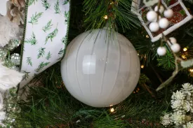 Modern White Glass Ornament