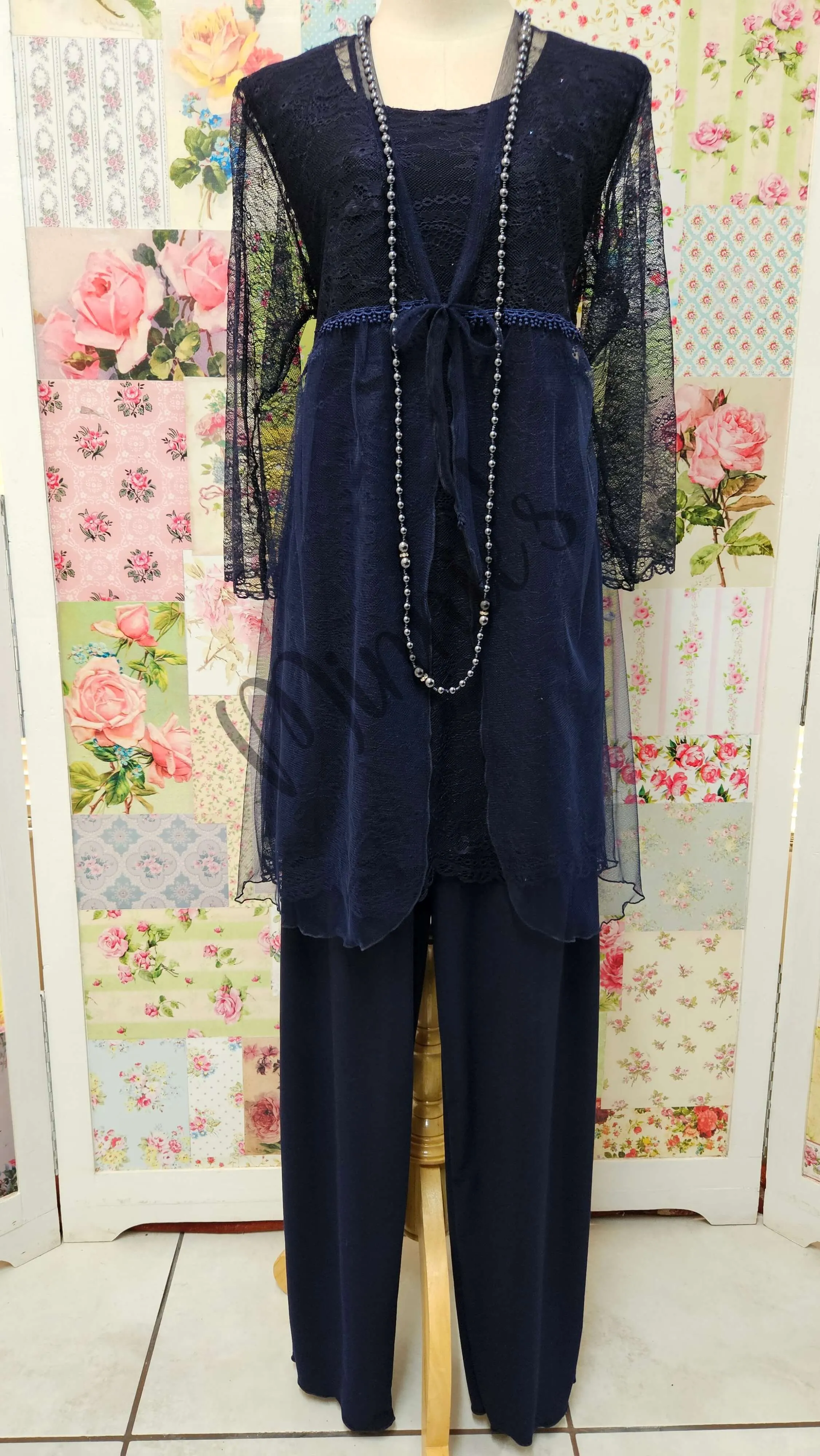 Navy 3-Piece Pants Set LR0642