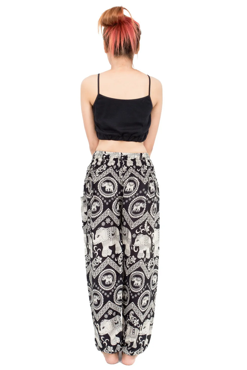 New Black Elephant Harem Pants