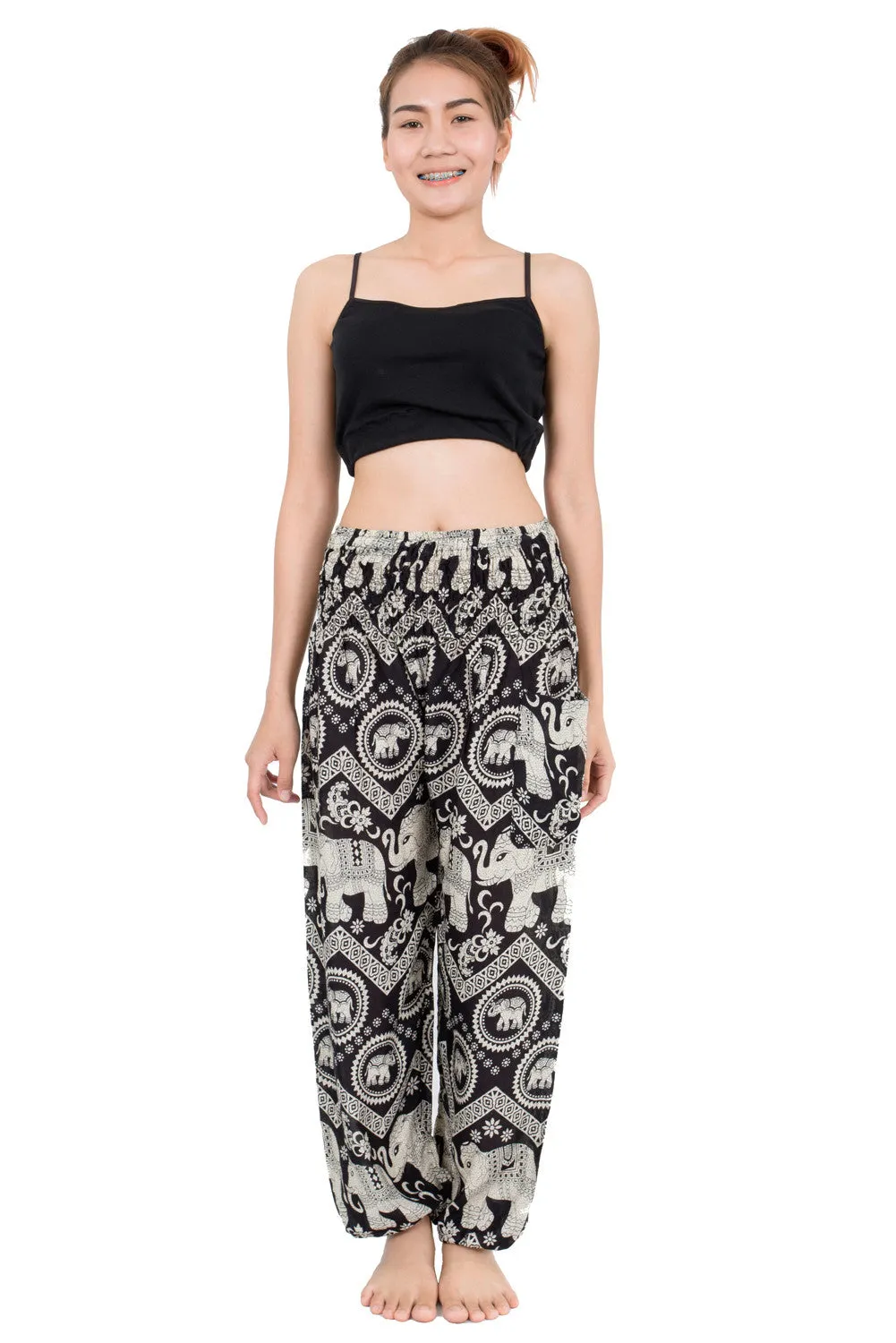 New Black Elephant Harem Pants