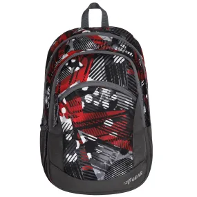 Nico 17L Geometric Black Red Backpack