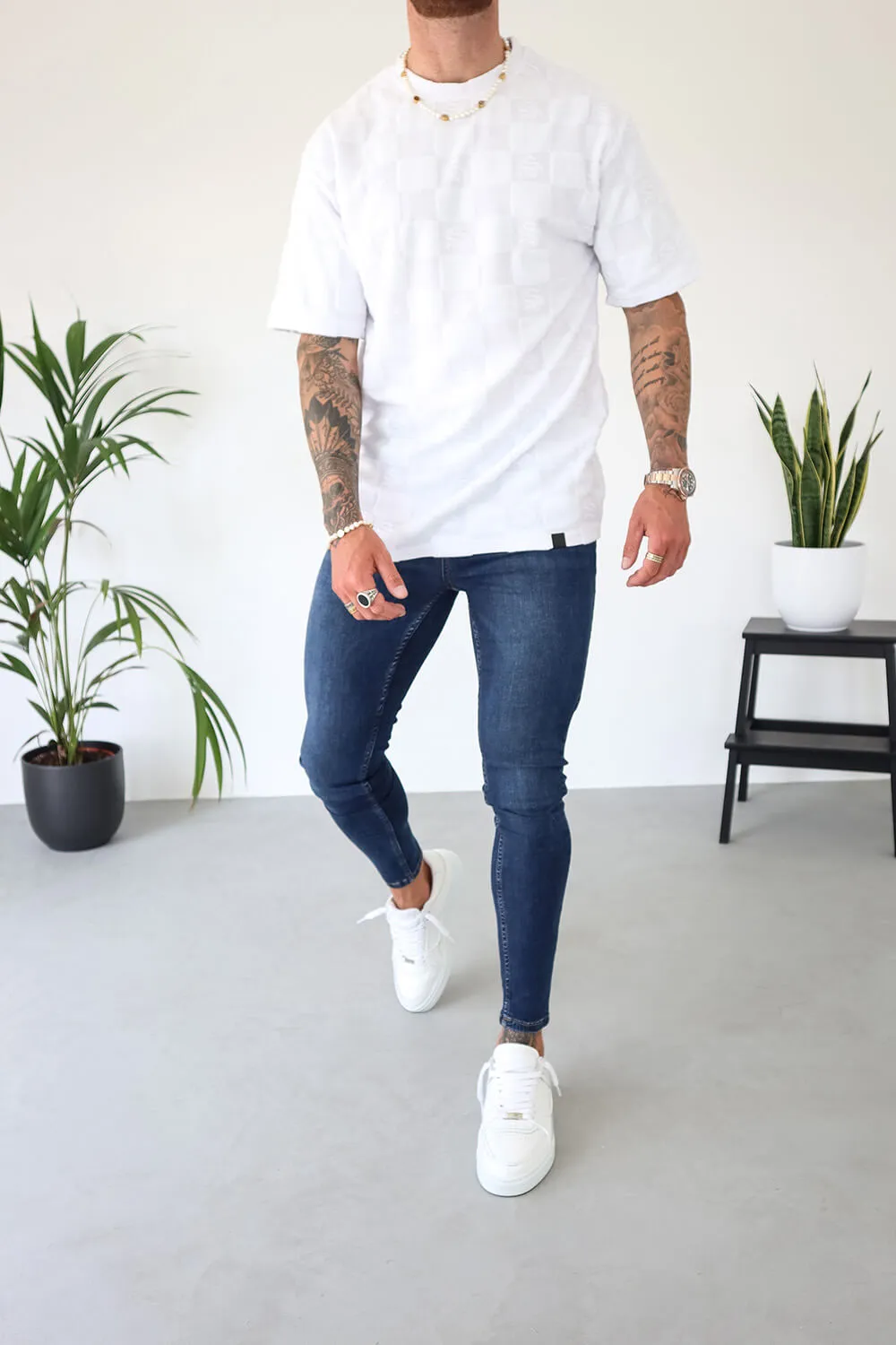 Non Rip Jeans - Dark Blue