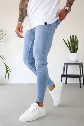 Non Rip Jeans - Light Blue