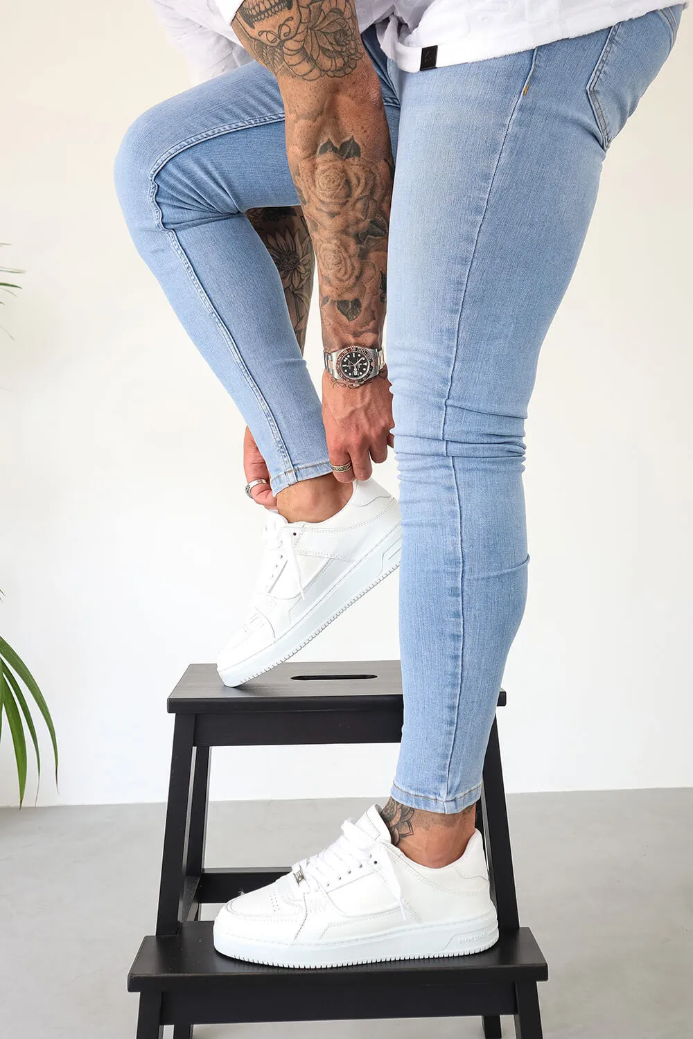 Non Rip Jeans - Light Blue