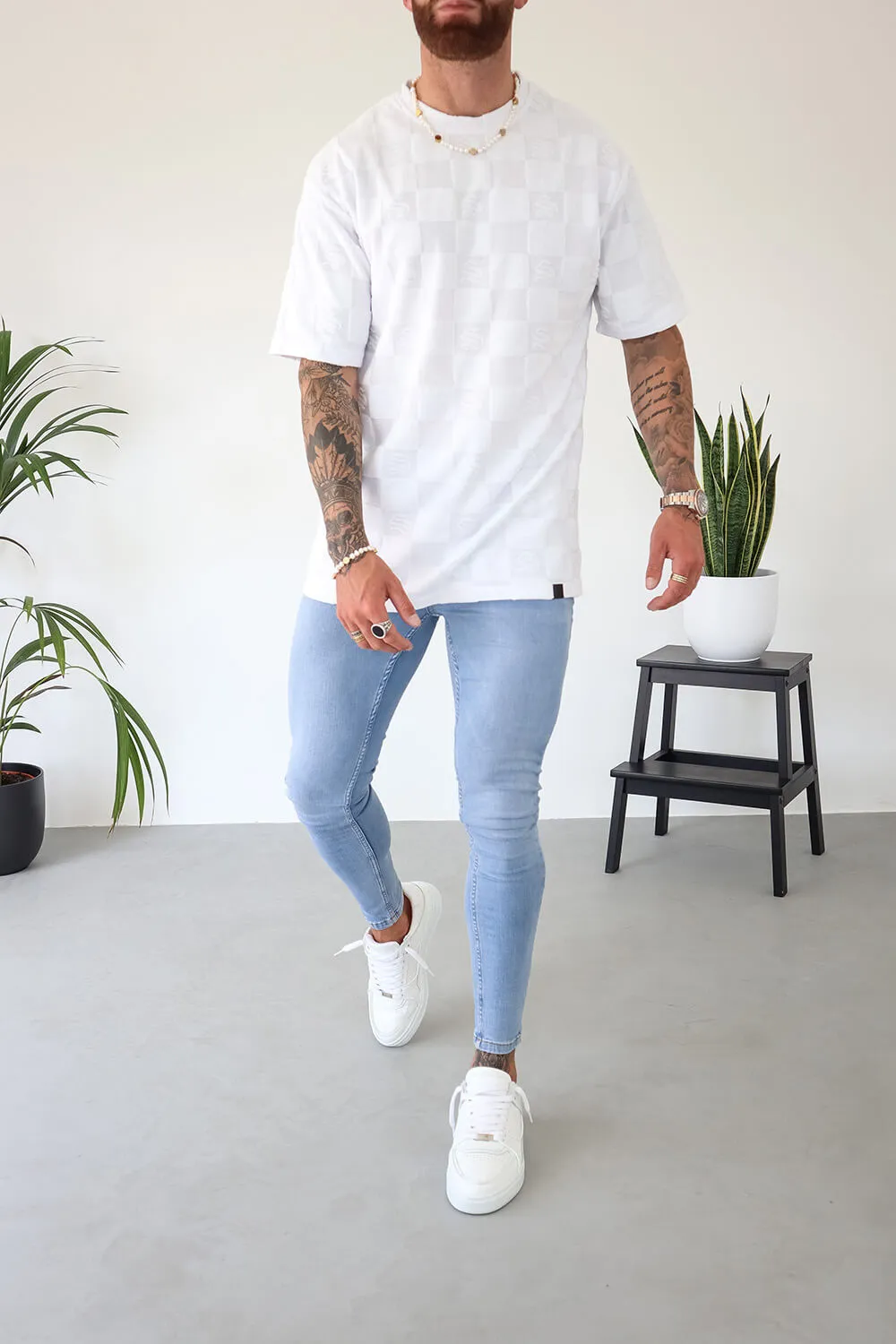 Non Rip Jeans - Light Blue