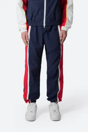 Nylon Track Pants - Red/White/Blue