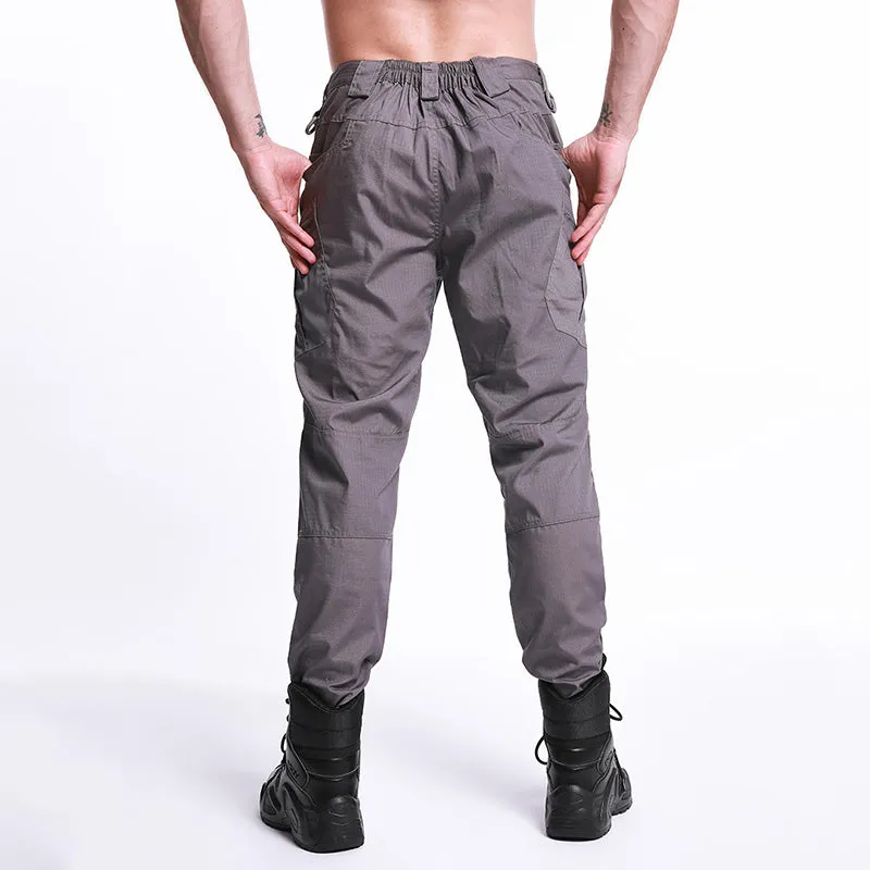 Outdoor  Plaid Anti-tear Multi-pocket Men's Pants