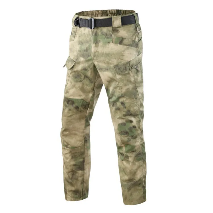 Outdoor  Plaid Anti-tear Multi-pocket Men's Pants