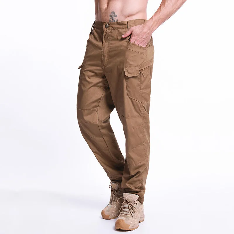 Outdoor  Plaid Anti-tear Multi-pocket Men's Pants