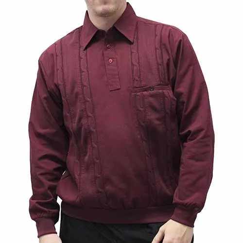 Palmland Cable Knit insert Pullover Big and Tall - 6097-425 Burgundy