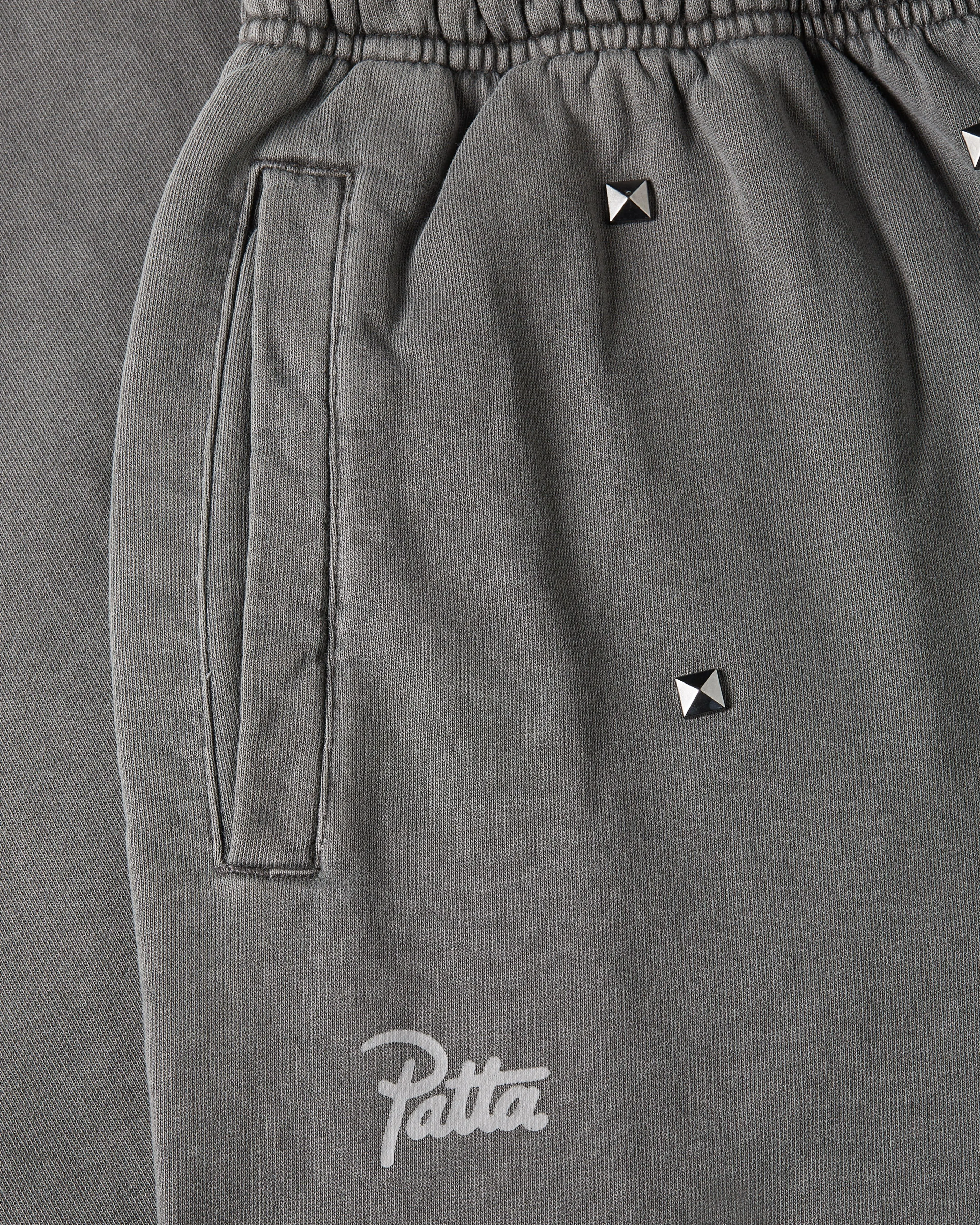 Patta Studded Washed Jogging Pants (Volcanic Glass)