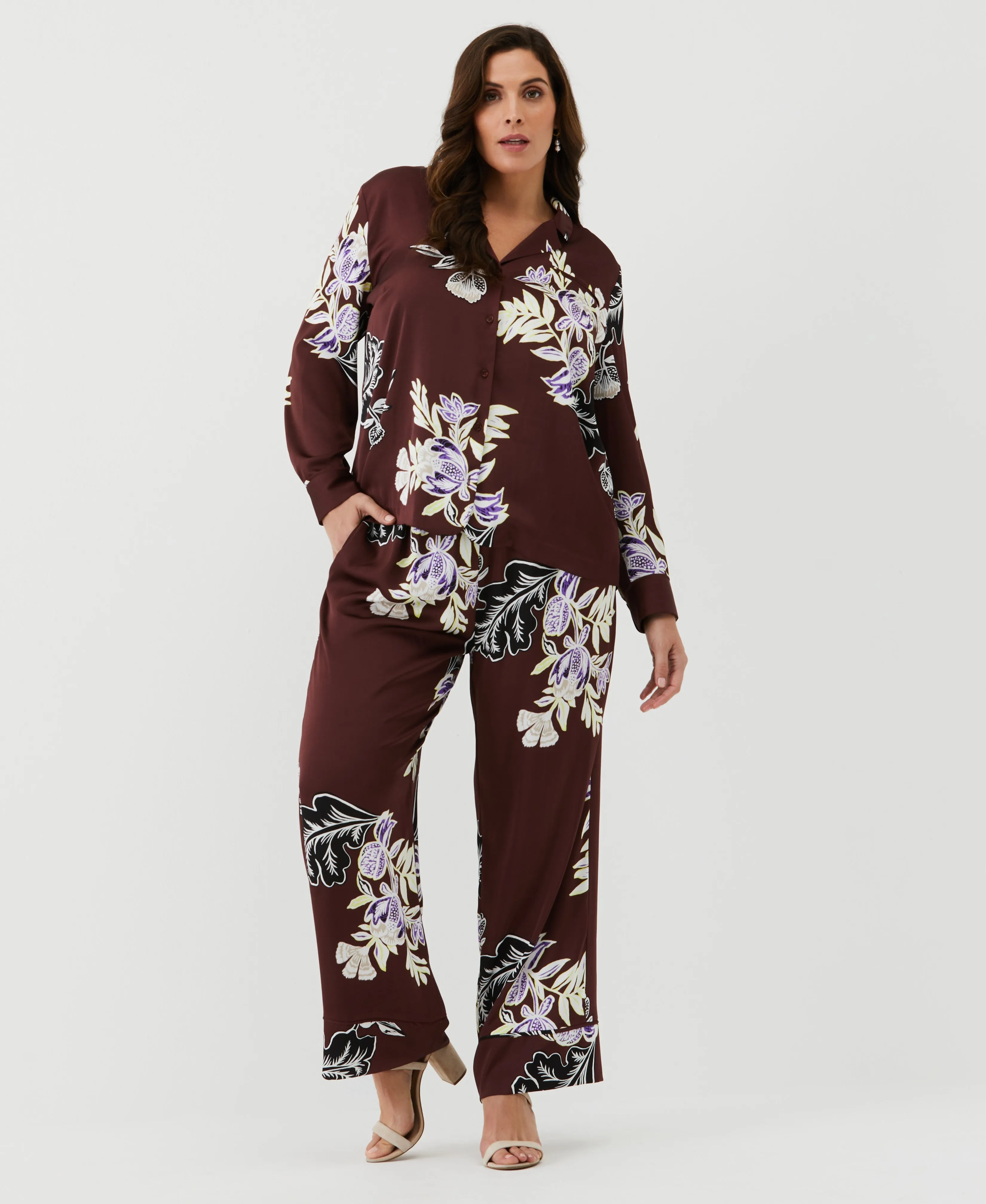 Plus Size Floral Print Set