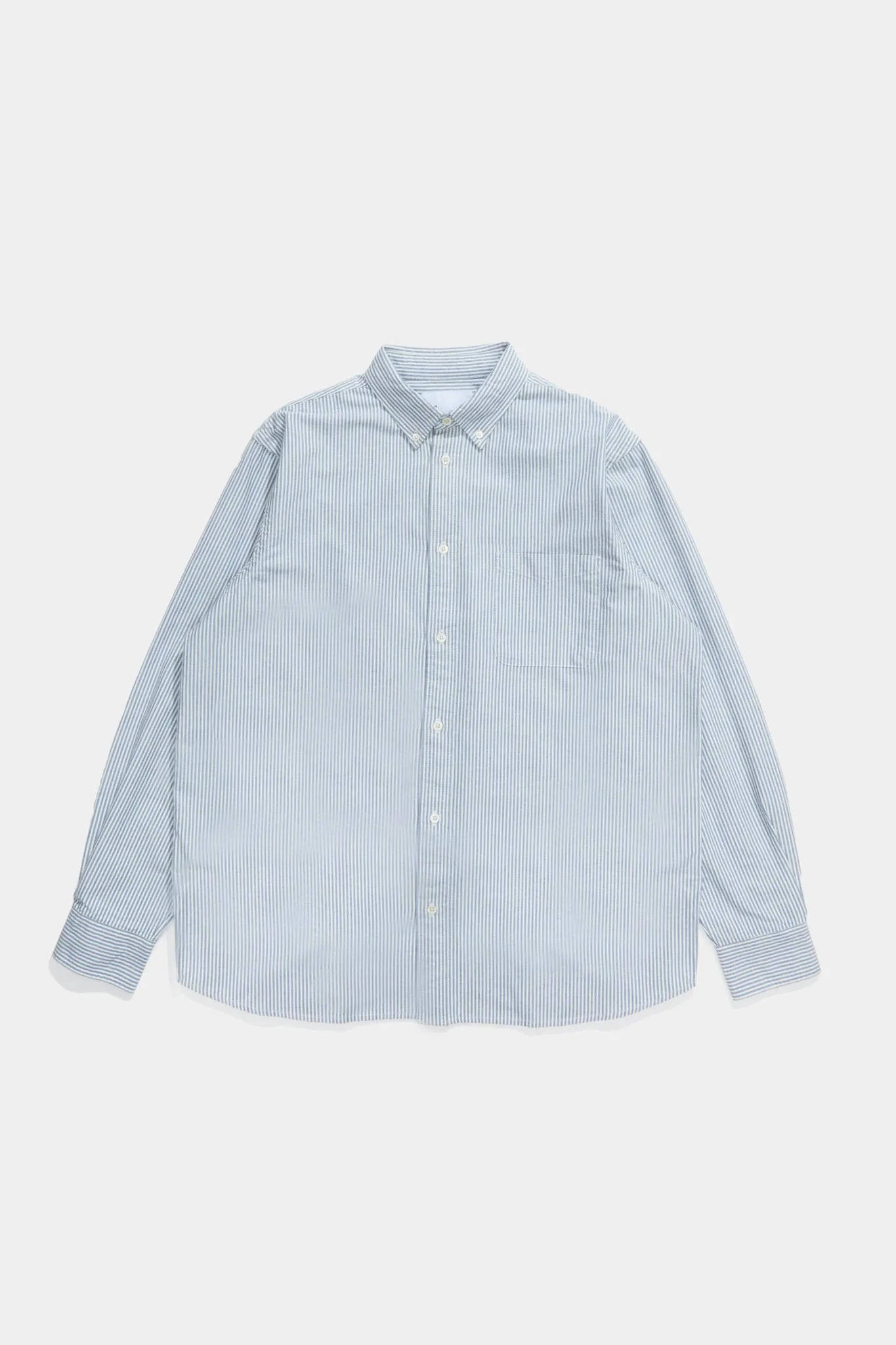 Premium Oxford Button Down - Blue Stripe Oxford