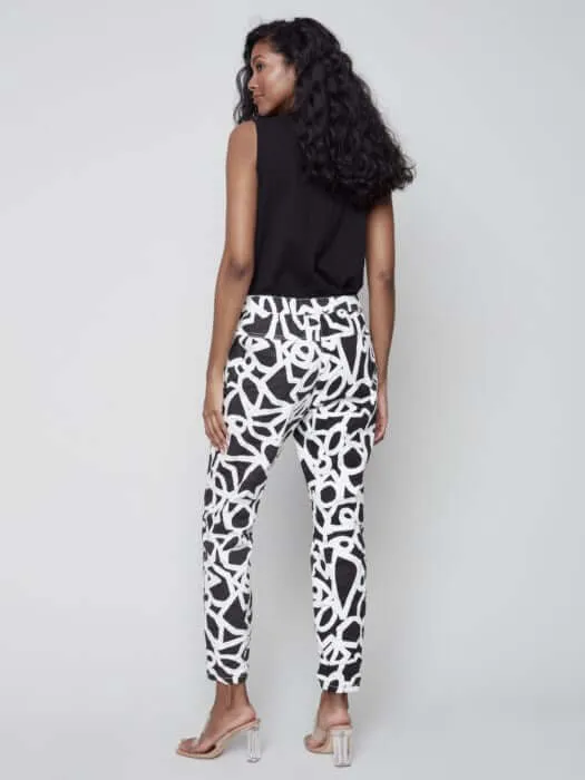 Printed Crinkle Jogger