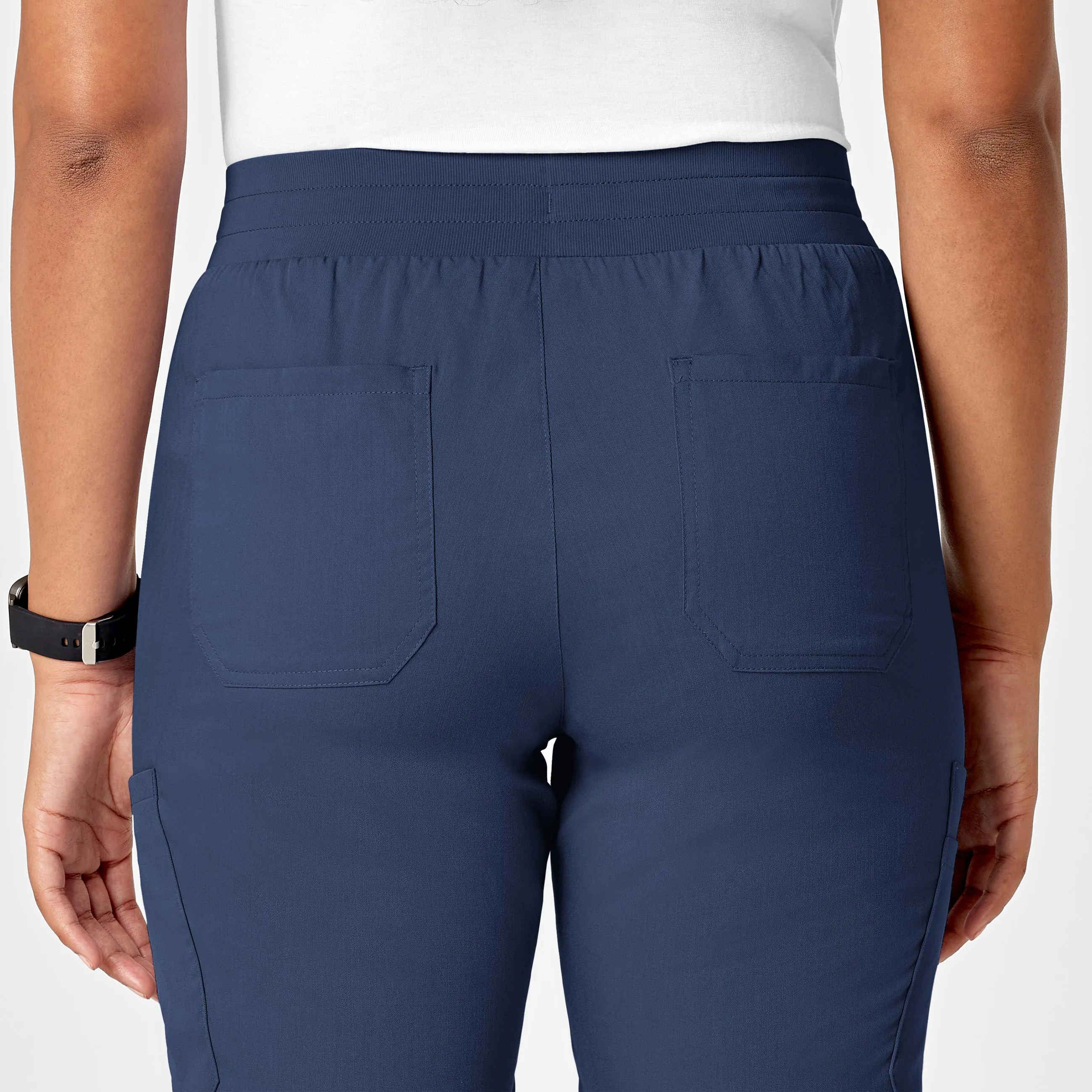 PRO Women's Slim Leg Cargo Scrub Pant - Navy