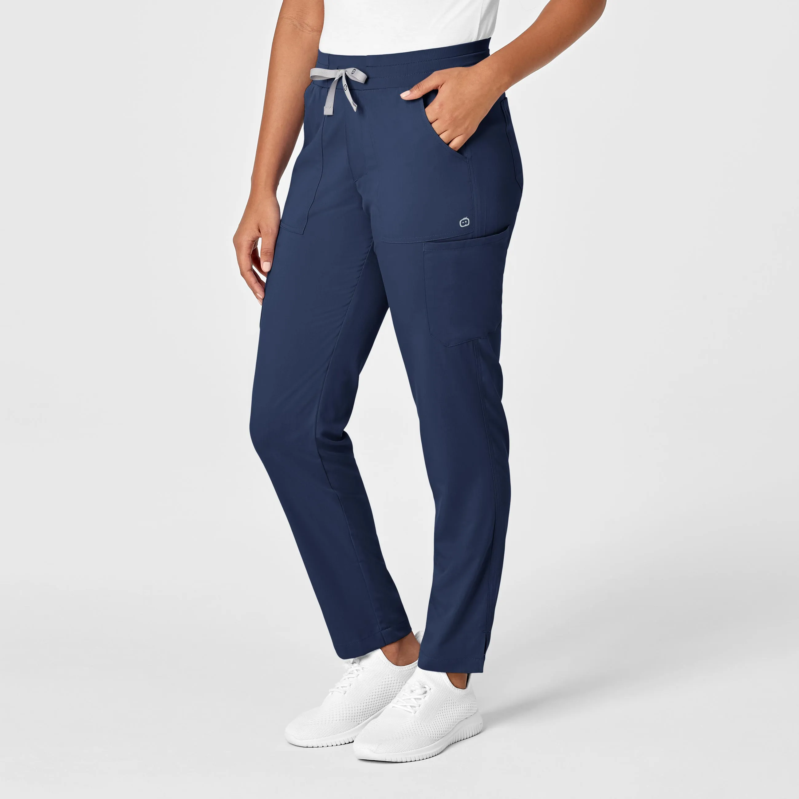 PRO Women's Slim Leg Cargo Scrub Pant - Navy