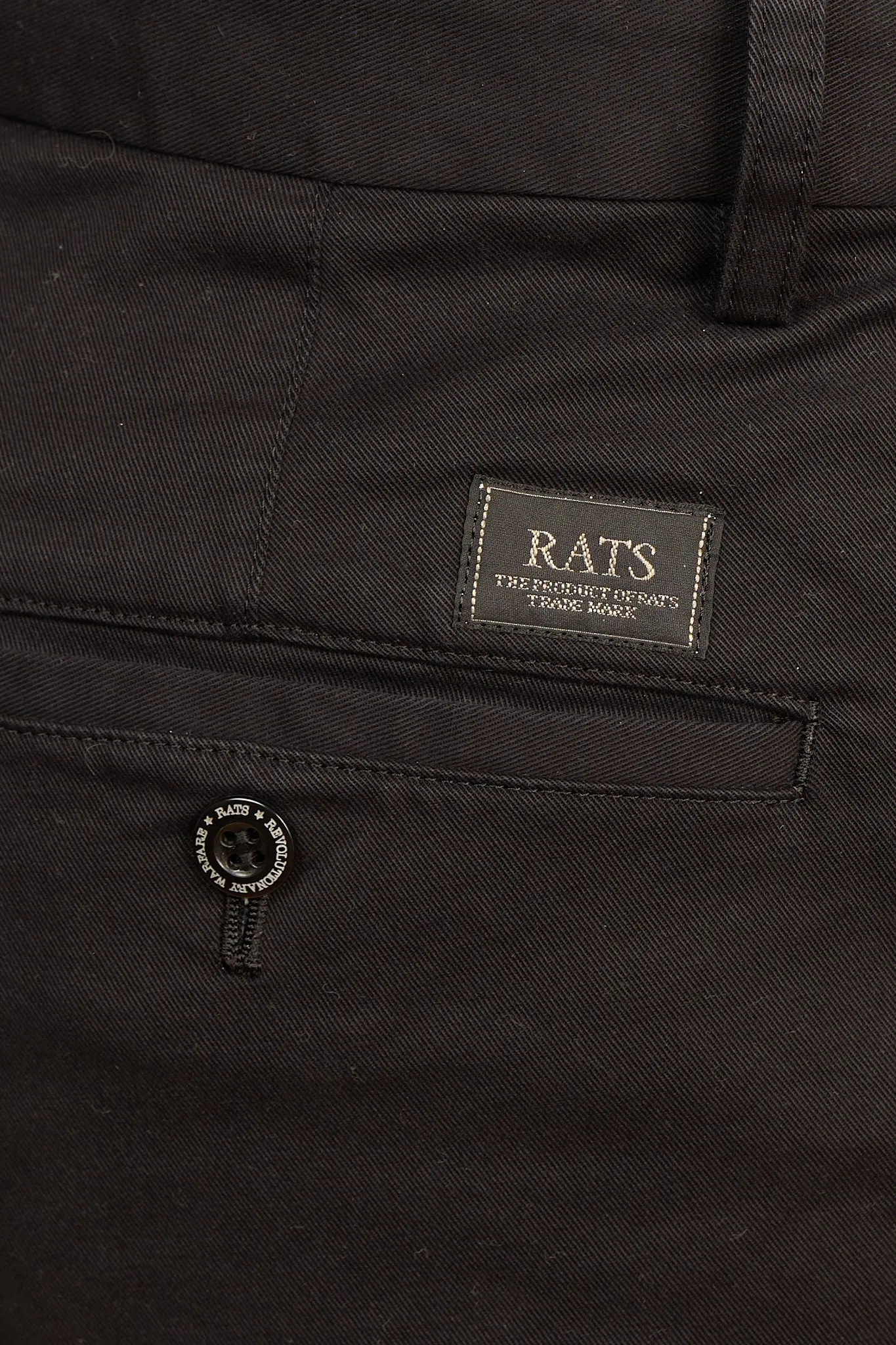 Chino Style Rats Pants in Black