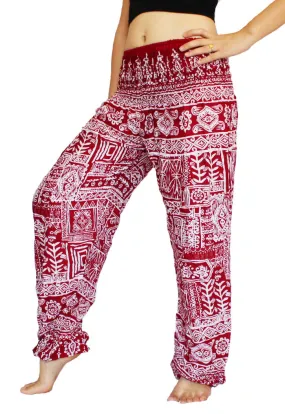 Red Aztec Harem Pants