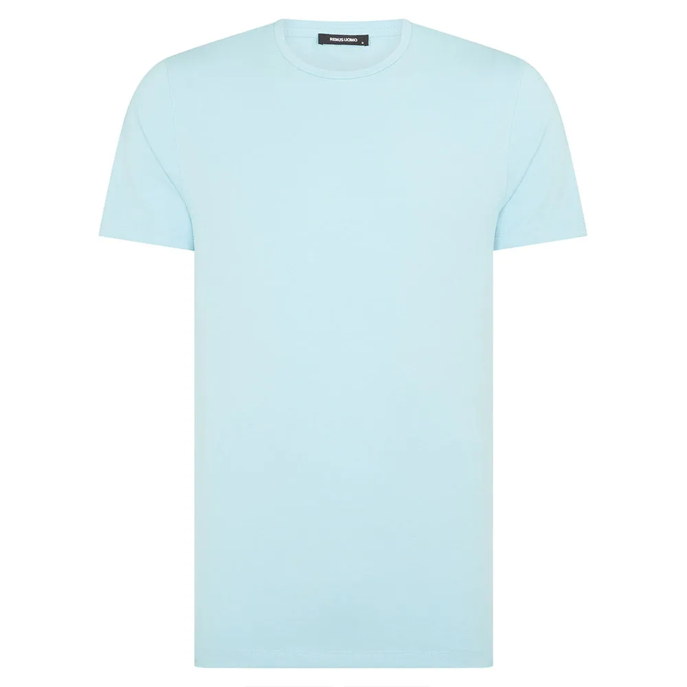 Remus Uomo Stretch Cotton Tee - Light Blue