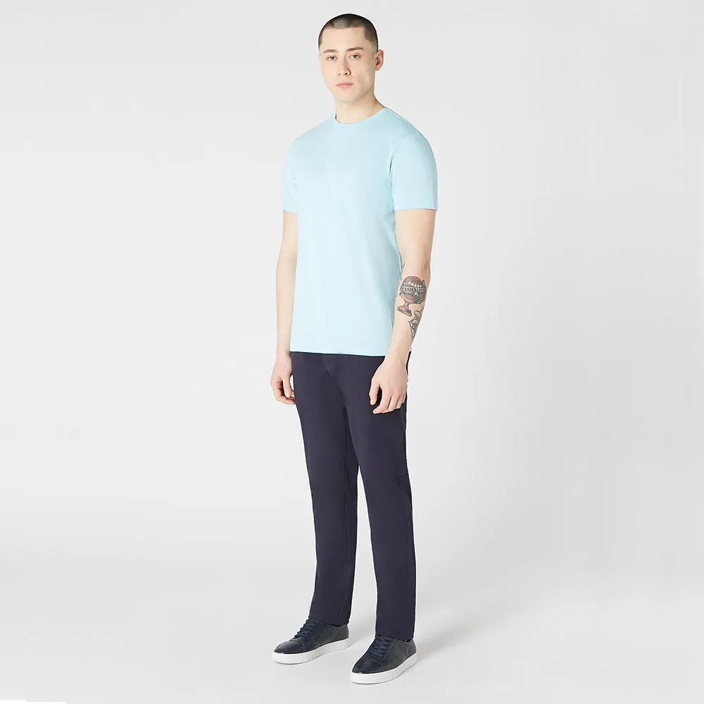 Remus Uomo Stretch Cotton Tee - Light Blue