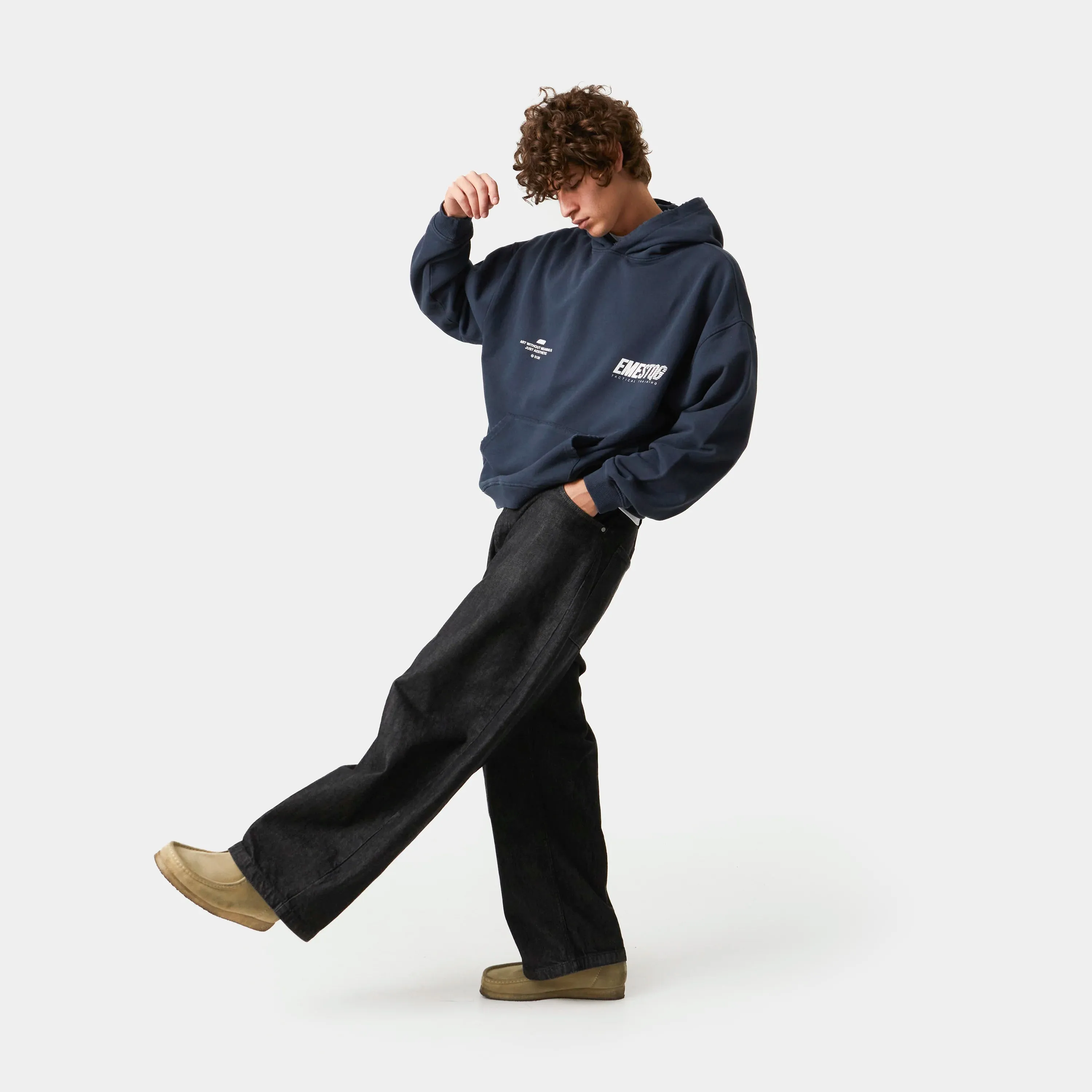 Shove Navy Oversized Hoodie