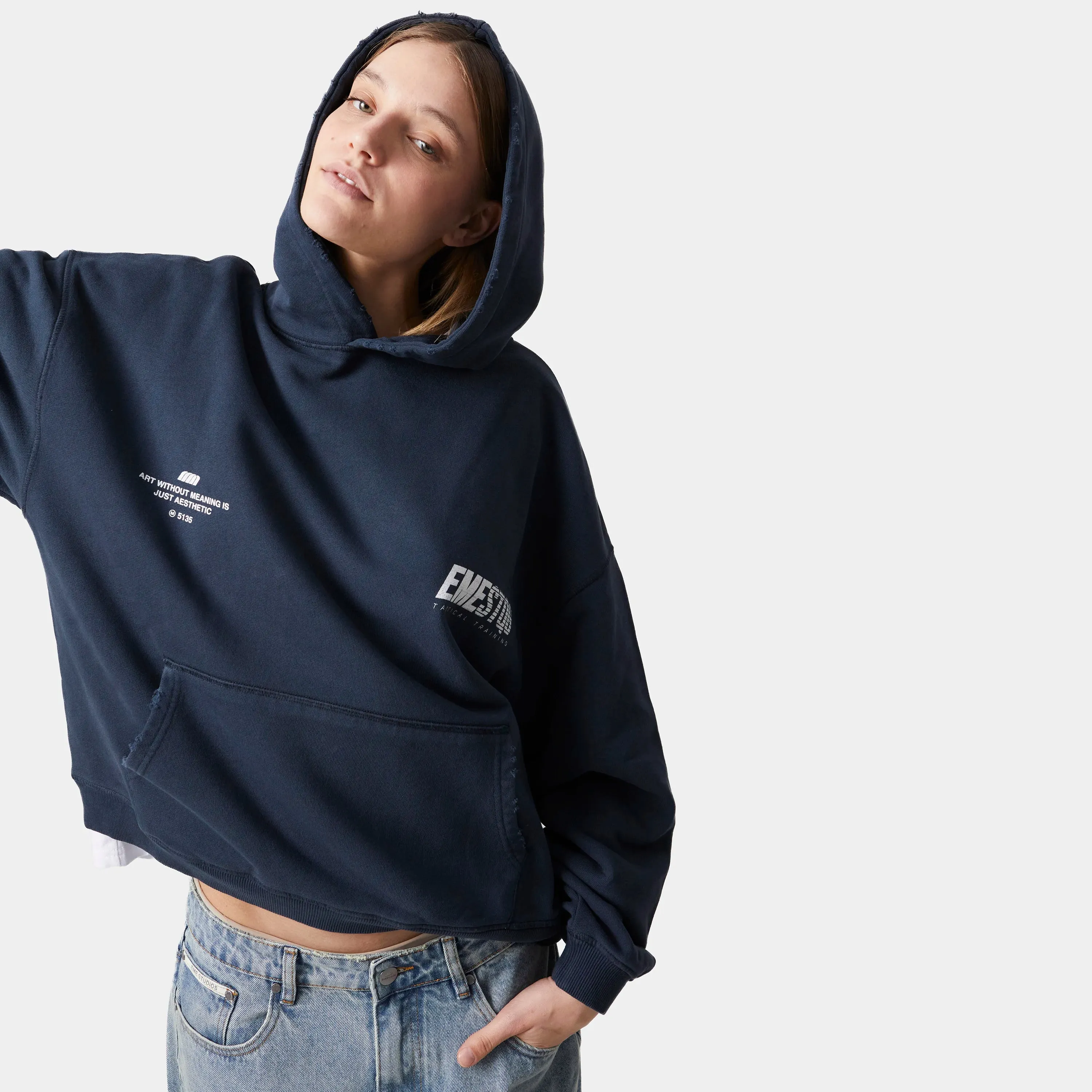 Shove Navy Oversized Hoodie