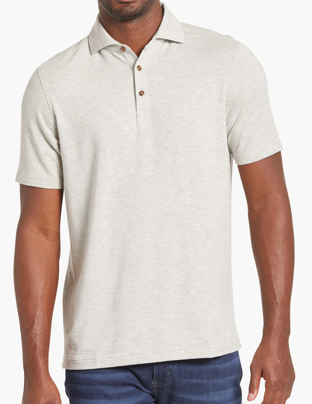 SMOKE CASHMERE POLO