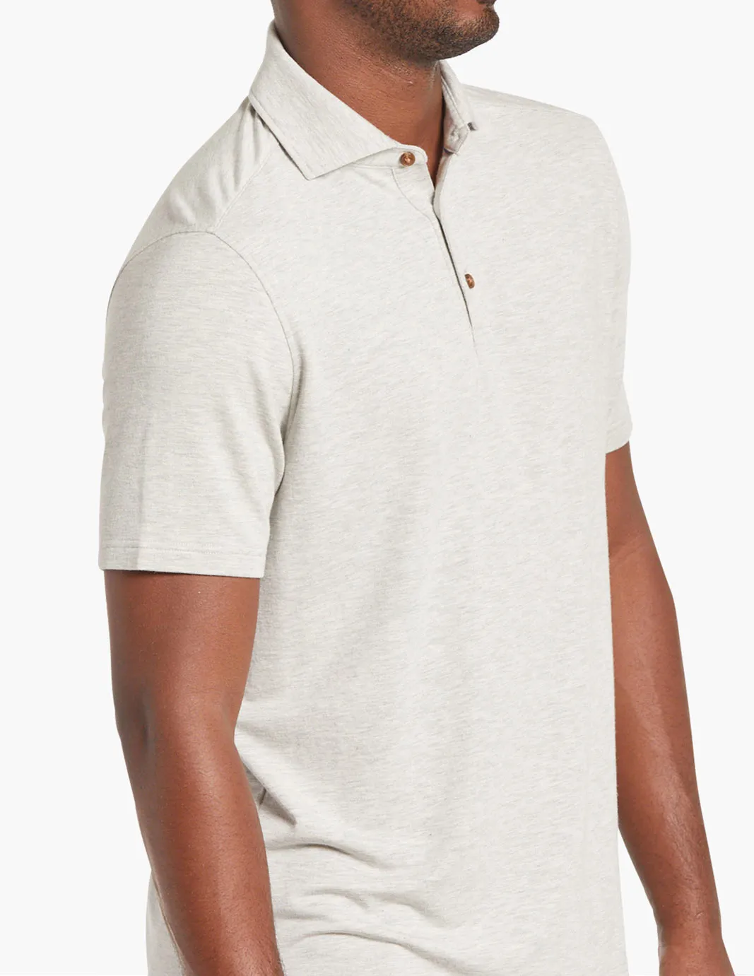 SMOKE CASHMERE POLO