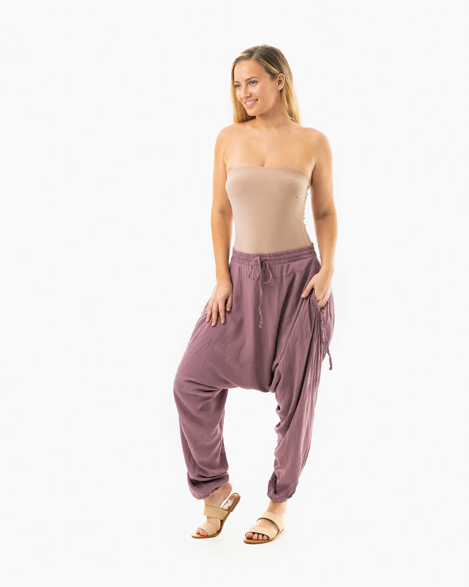 Solid Savannah Harem Pants