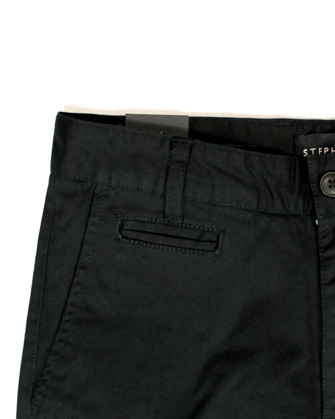 Stephan Black Stretch Chinos