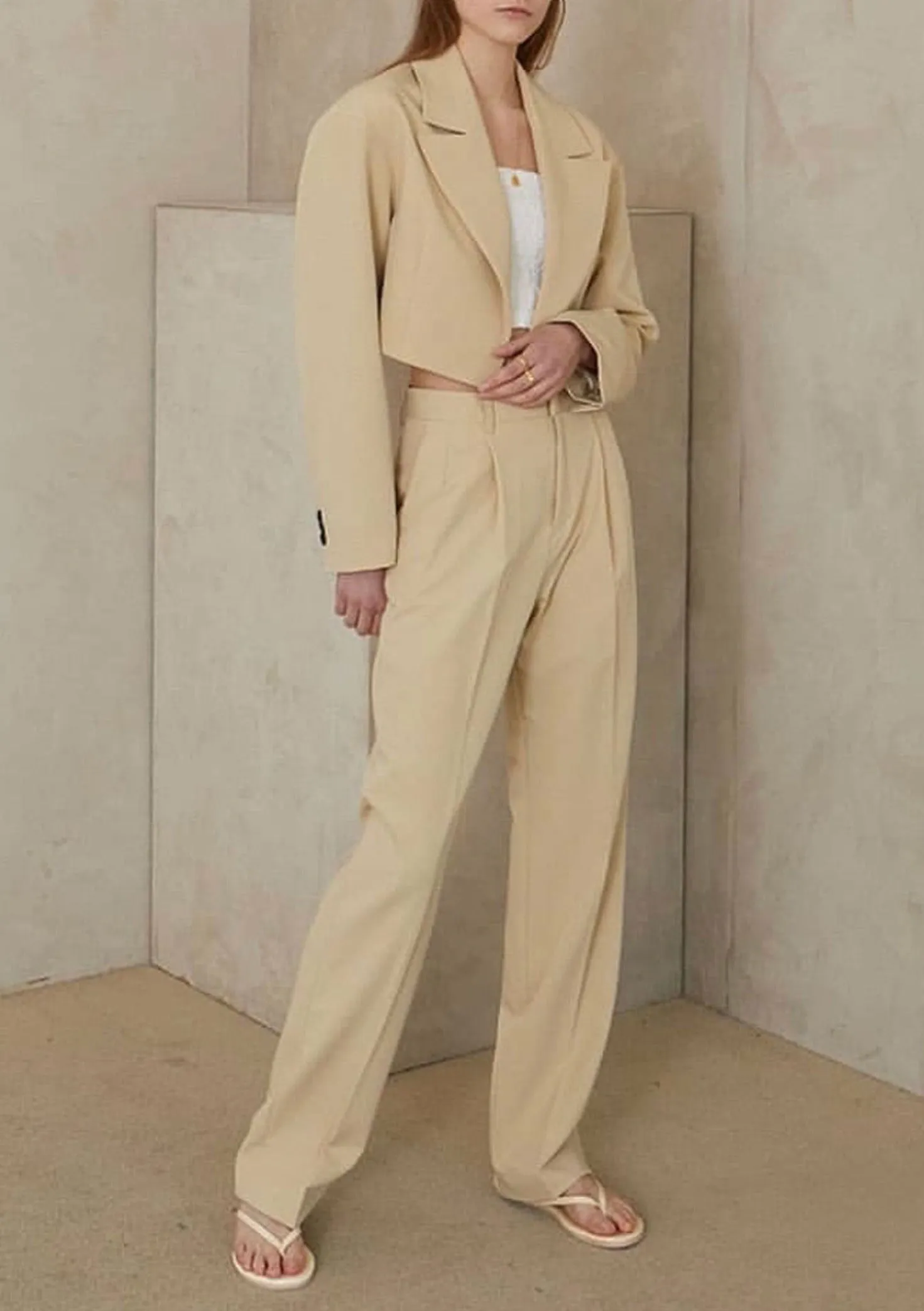 Straight Leg Suit Pants in Mellow