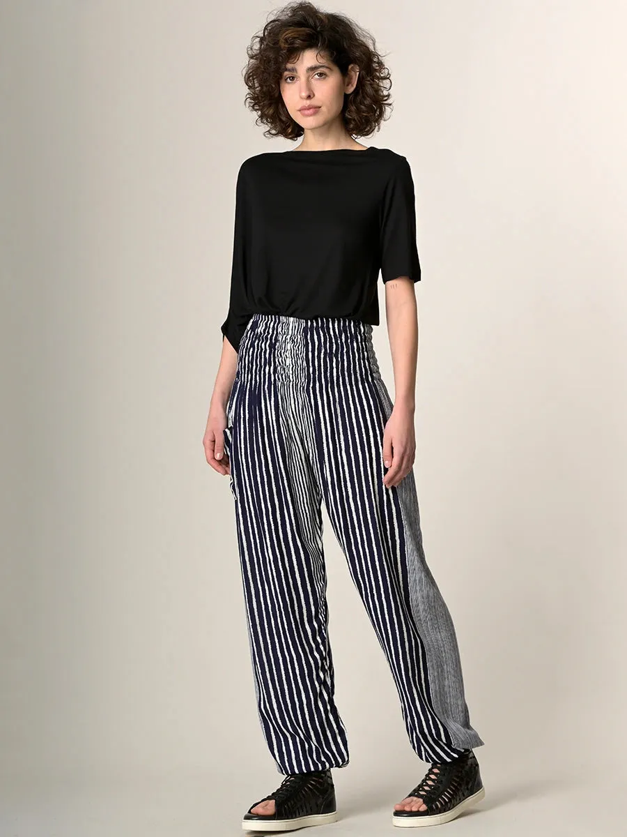 Stripe Harem Pants - High Crotch