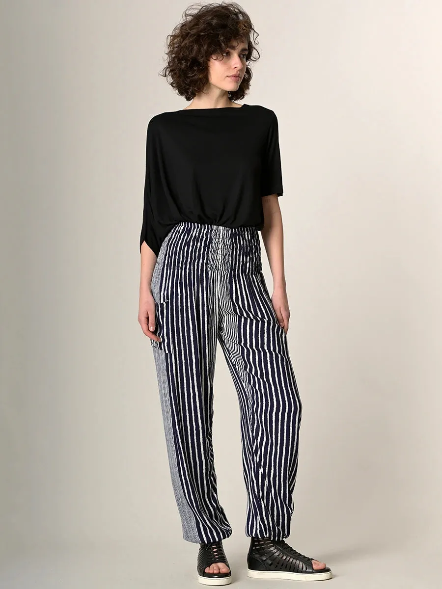 Stripe Harem Pants - High Crotch