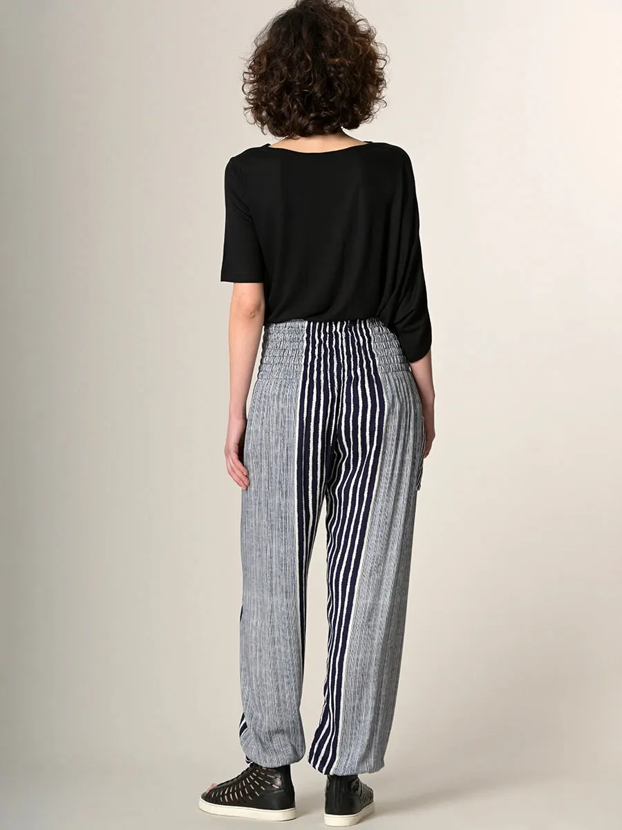 Stripe Harem Pants - High Crotch