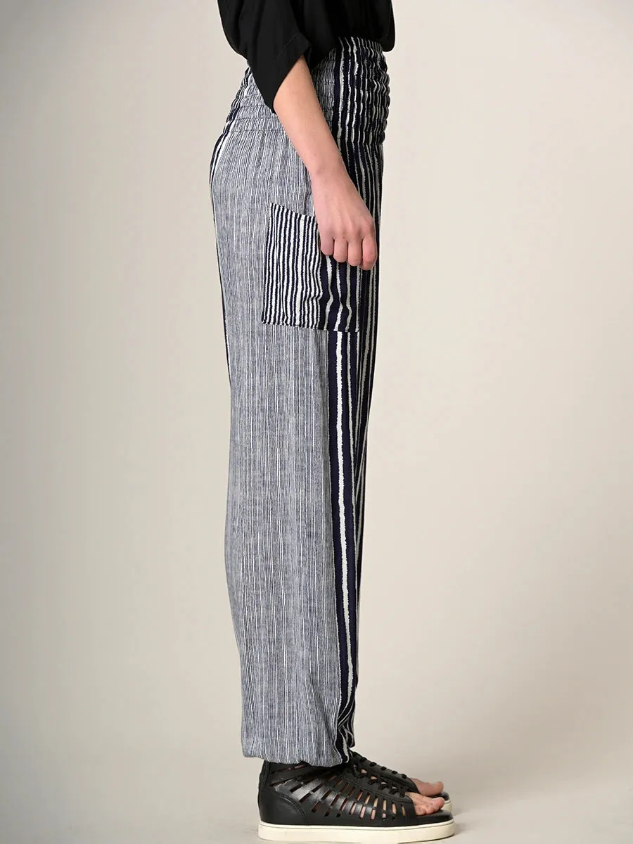 Stripe Harem Pants - High Crotch