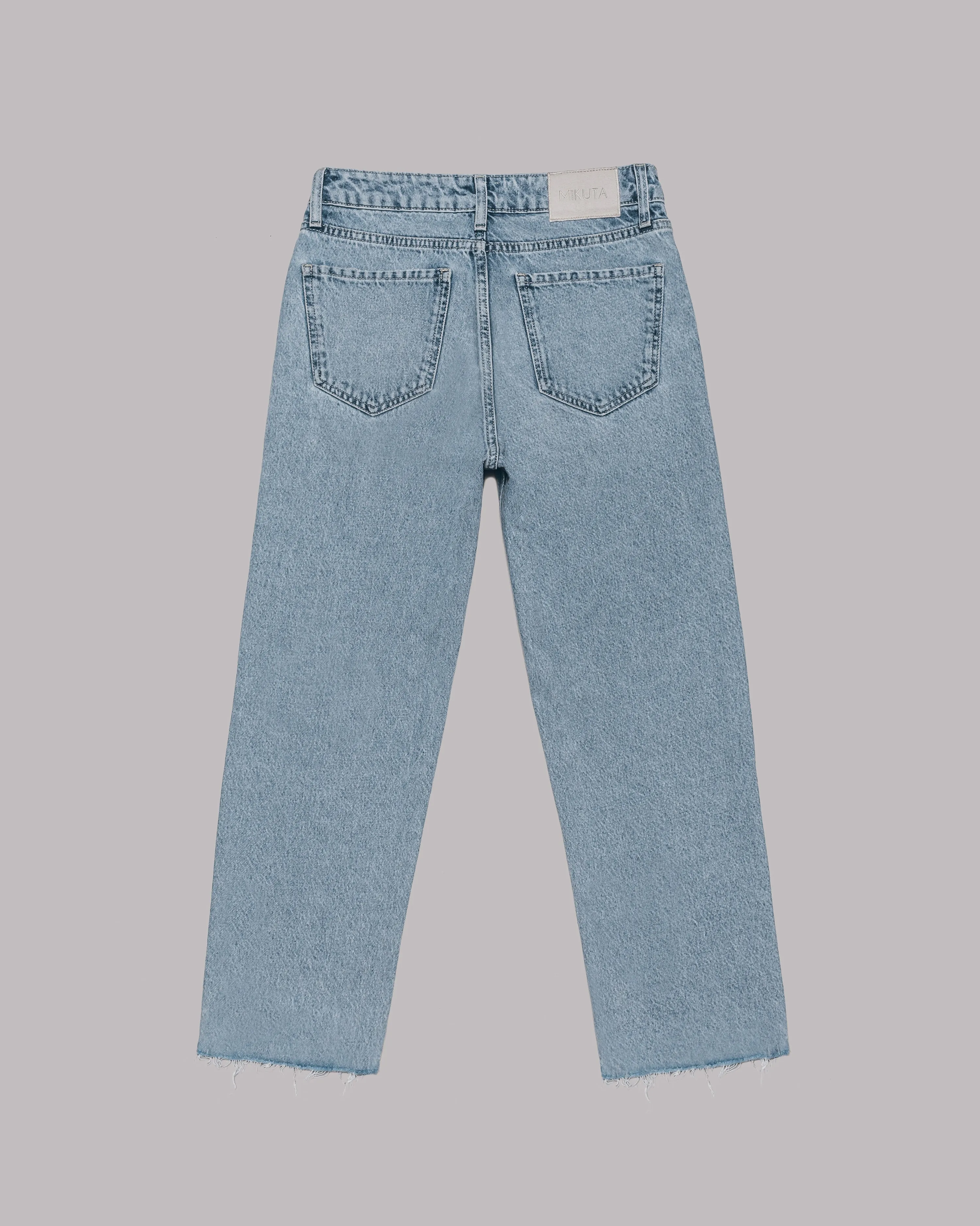 The Blue Cropped Straight Jeans