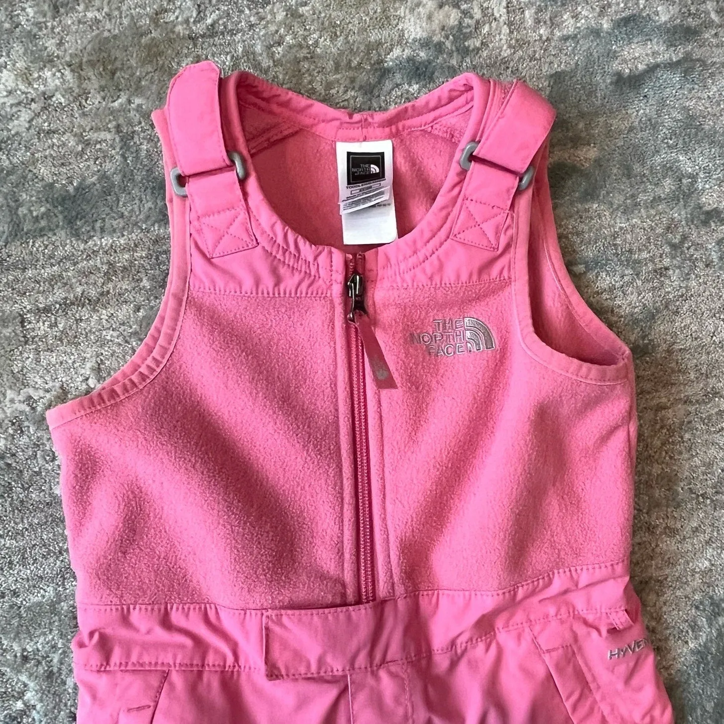 The North Face Girls Hyvent Insulated Pink Snow Bibs 4T