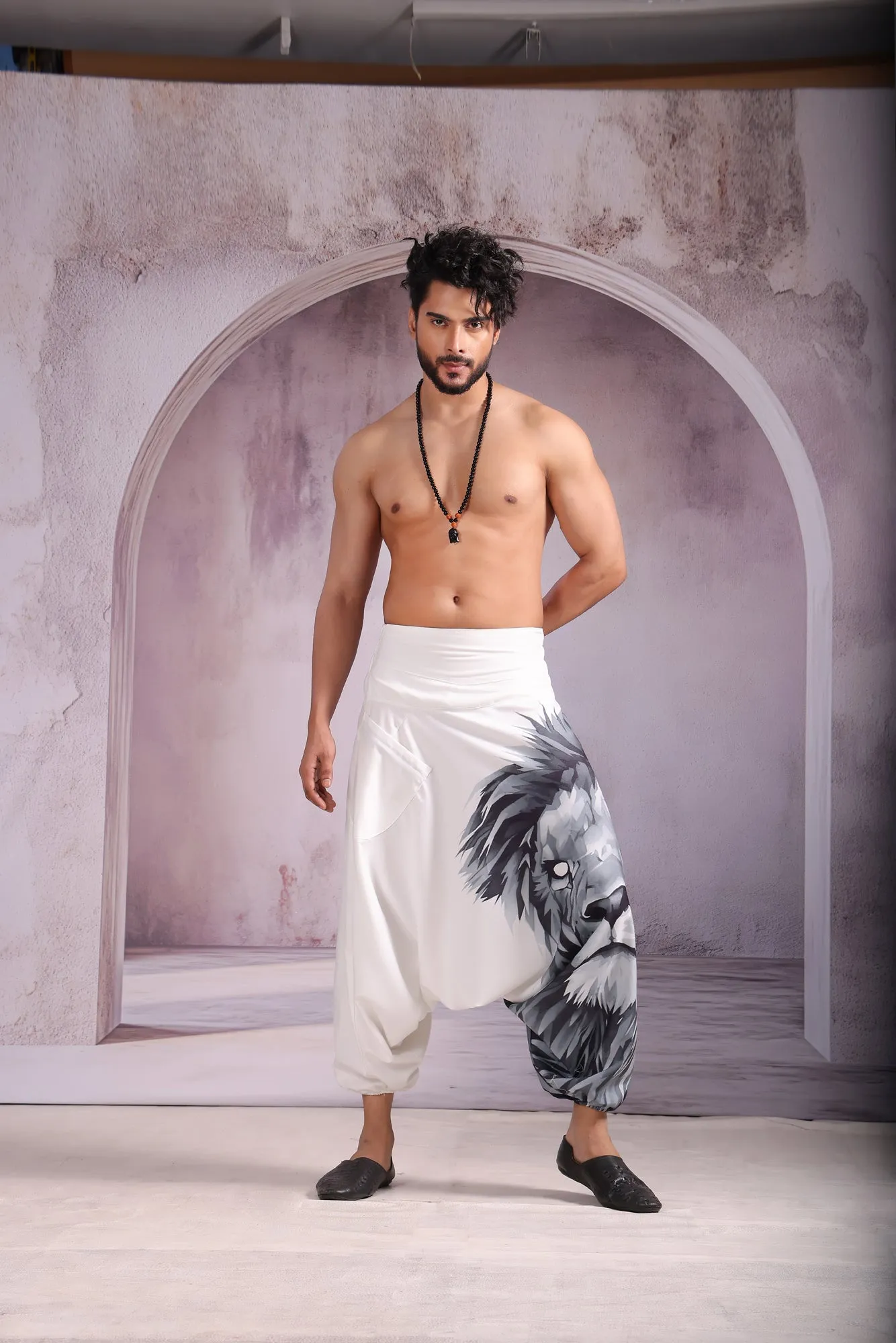 White Lion Unisex Harem Pant